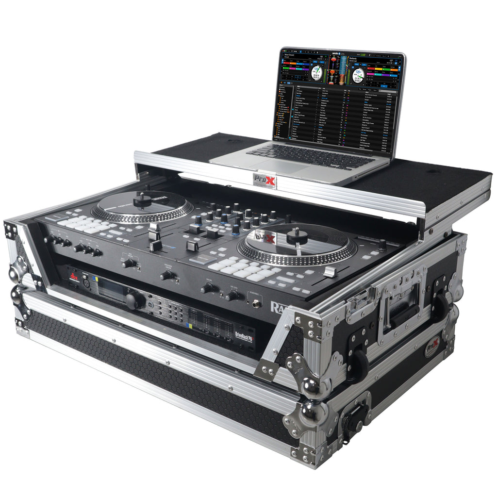 Flight Case For RANE ONE DJ Controller with Sliding Laptop Shelf, 1U Rack, and Wheels