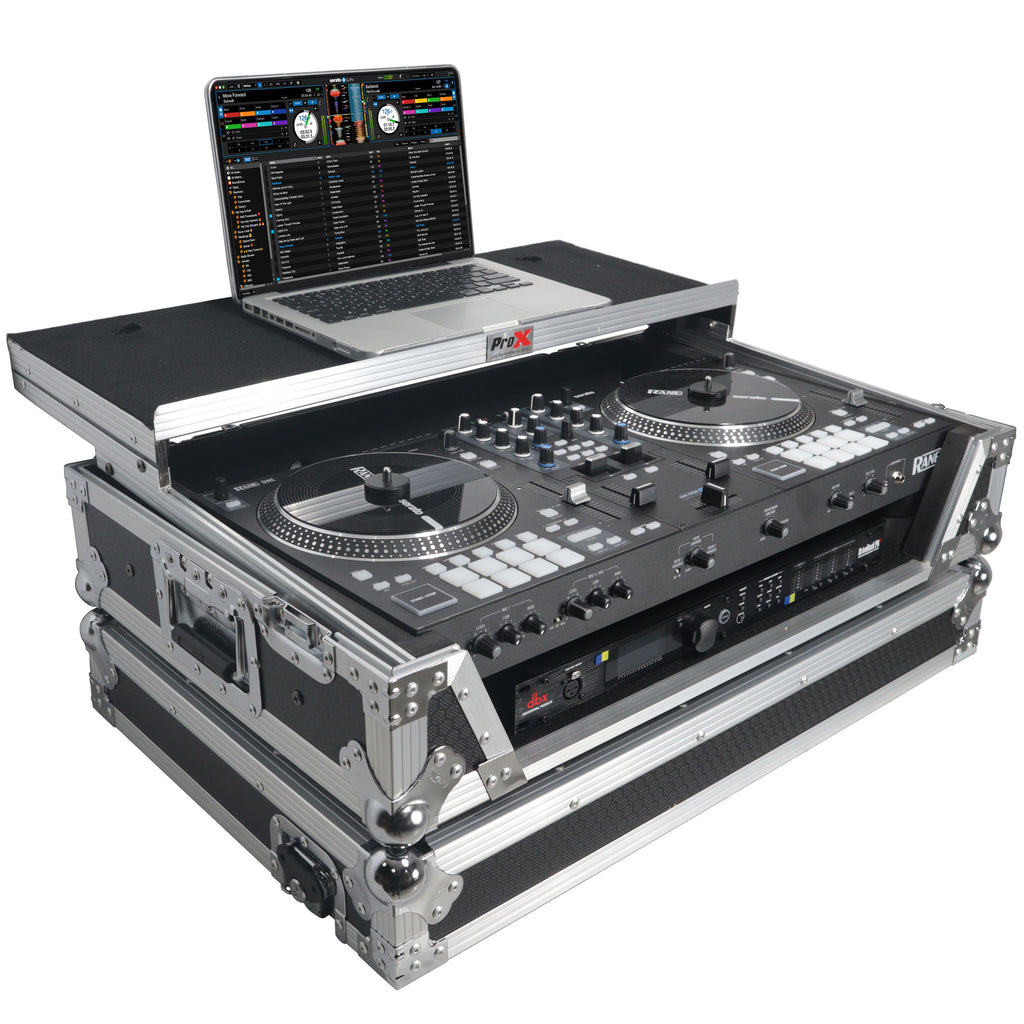 Flight Case For RANE ONE DJ Controller with Sliding Laptop Shelf, 1U Rack, and Wheels