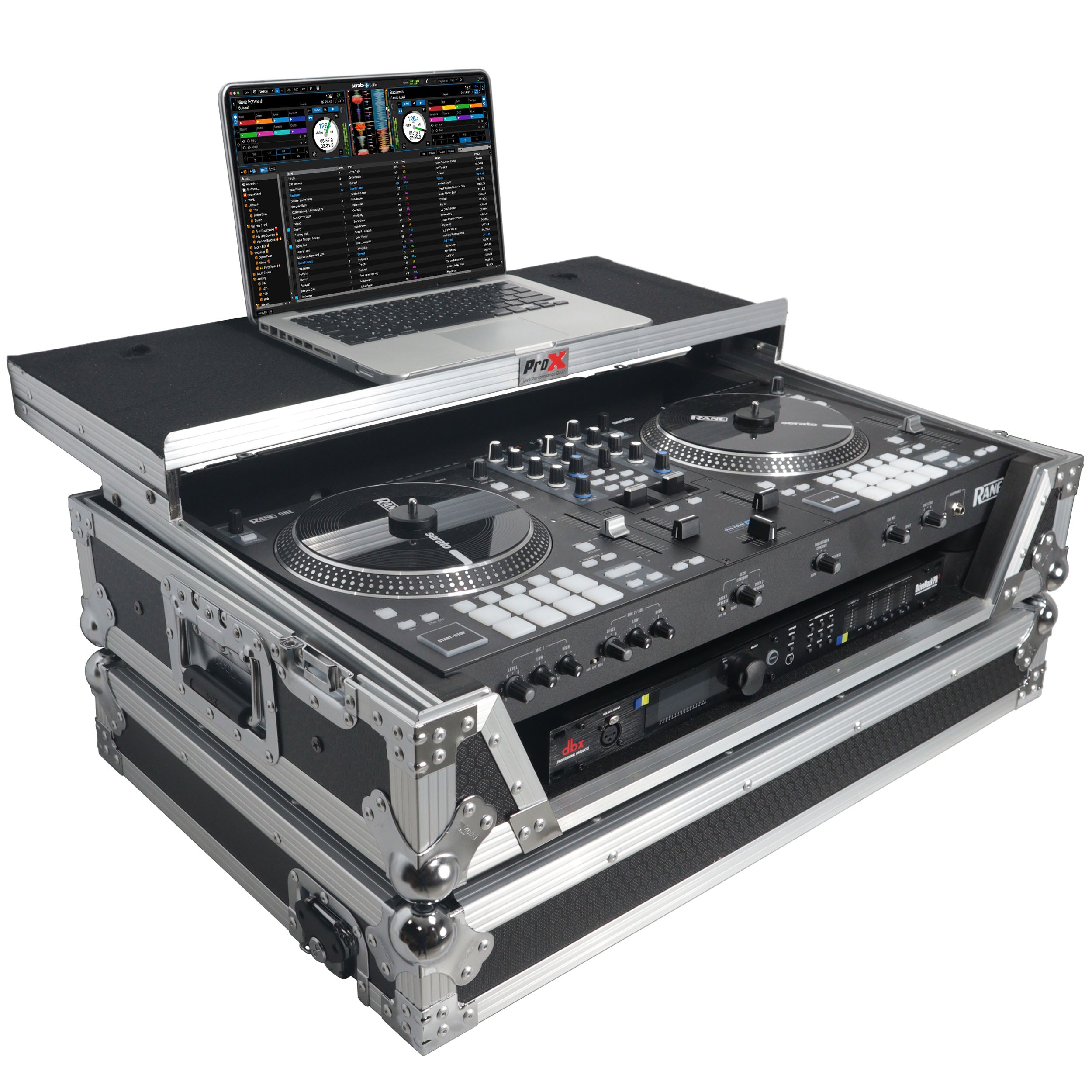 Flight Case For RANE ONE DJ Controller with Sliding Laptop Shelf, 1U Rack, and Wheels
