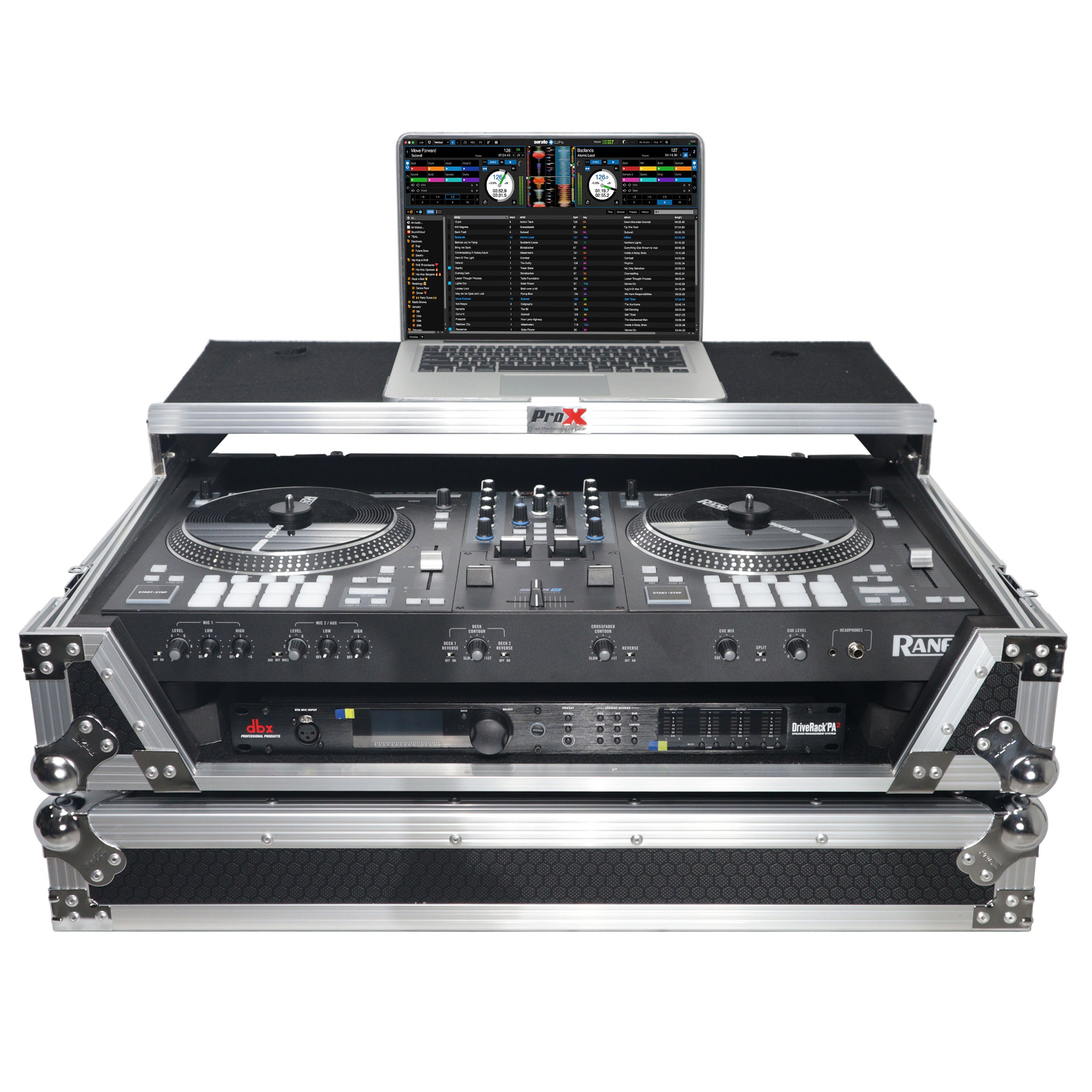 Flight Case For RANE ONE DJ Controller with Sliding Laptop Shelf, 1U Rack, and Wheels
