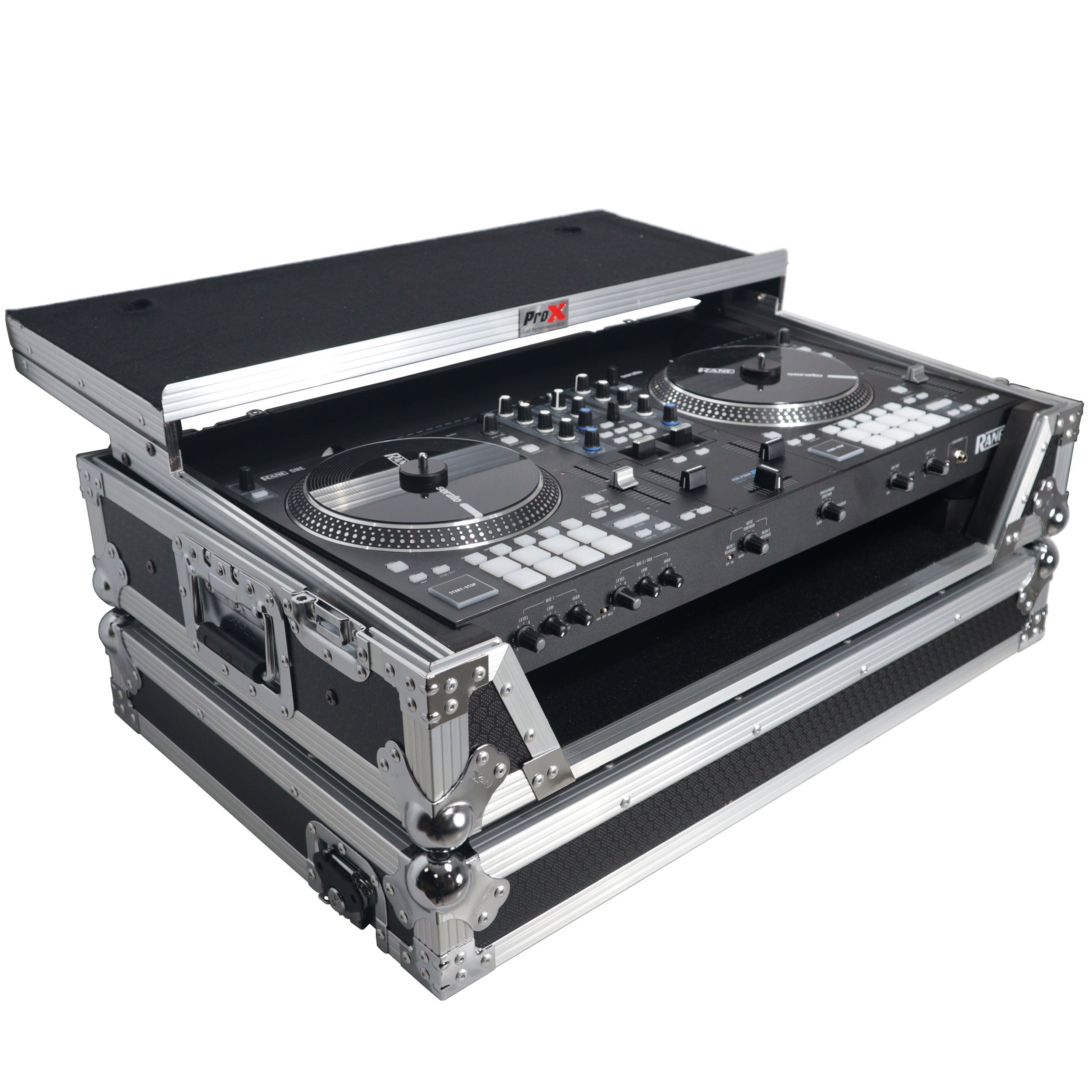 Flight Case For RANE ONE DJ Controller with Sliding Laptop Shelf, 1U Rack, and Wheels