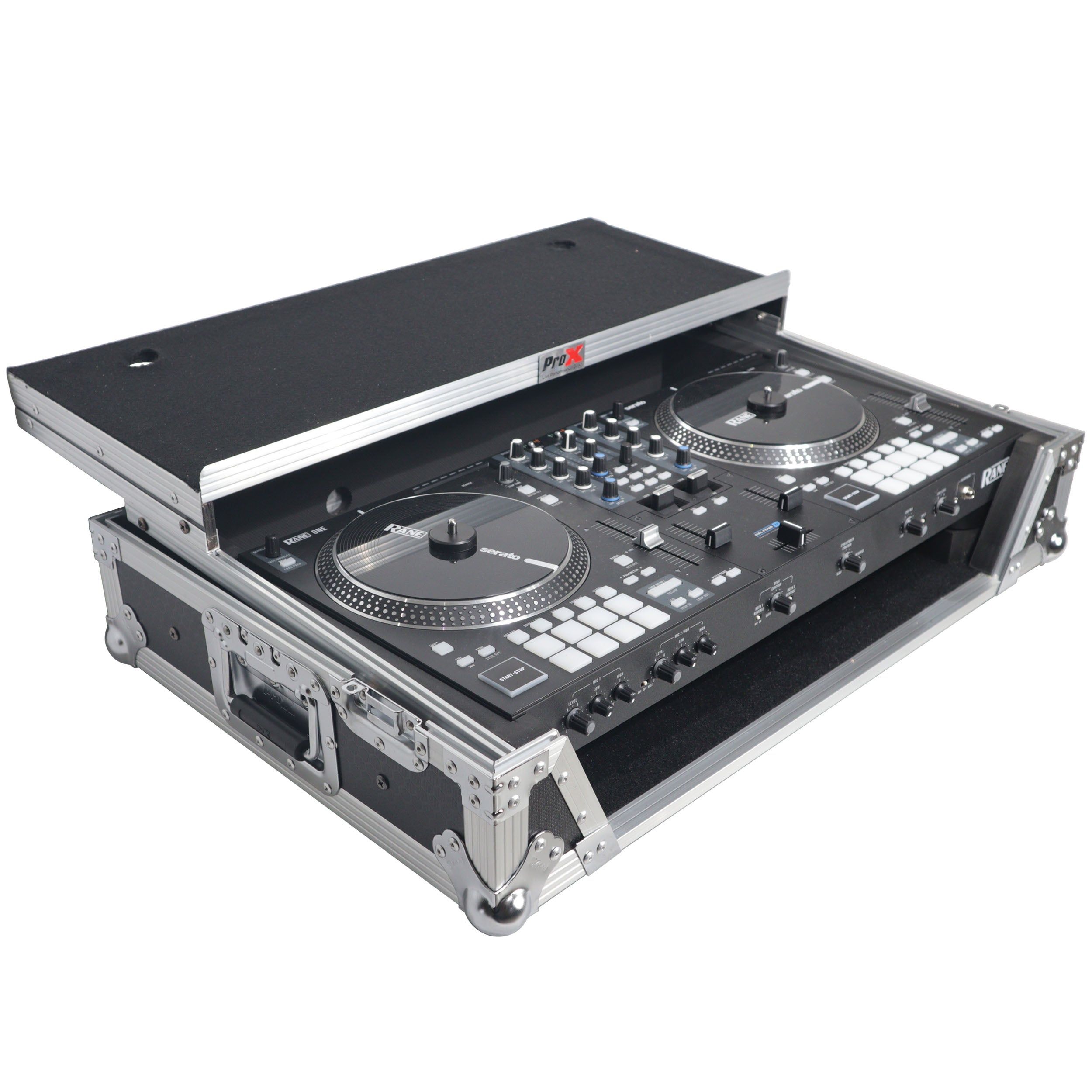 Flight Case For RANE ONE DJ Controller with Sliding Laptop Shelf, 1U Rack, and Wheels