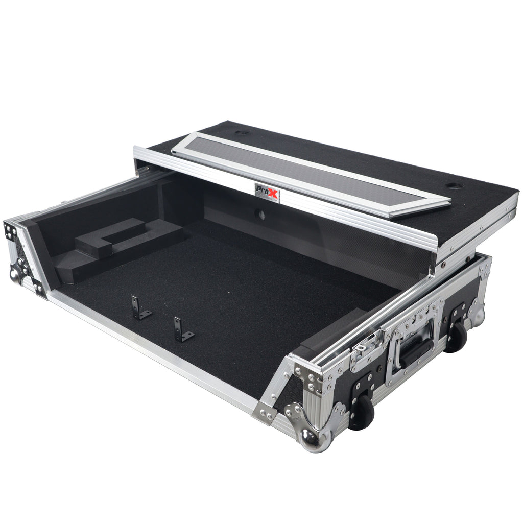 Flight Case For RANE ONE DJ Controller with Sliding Laptop Shelf, 1U Rack, and Wheels