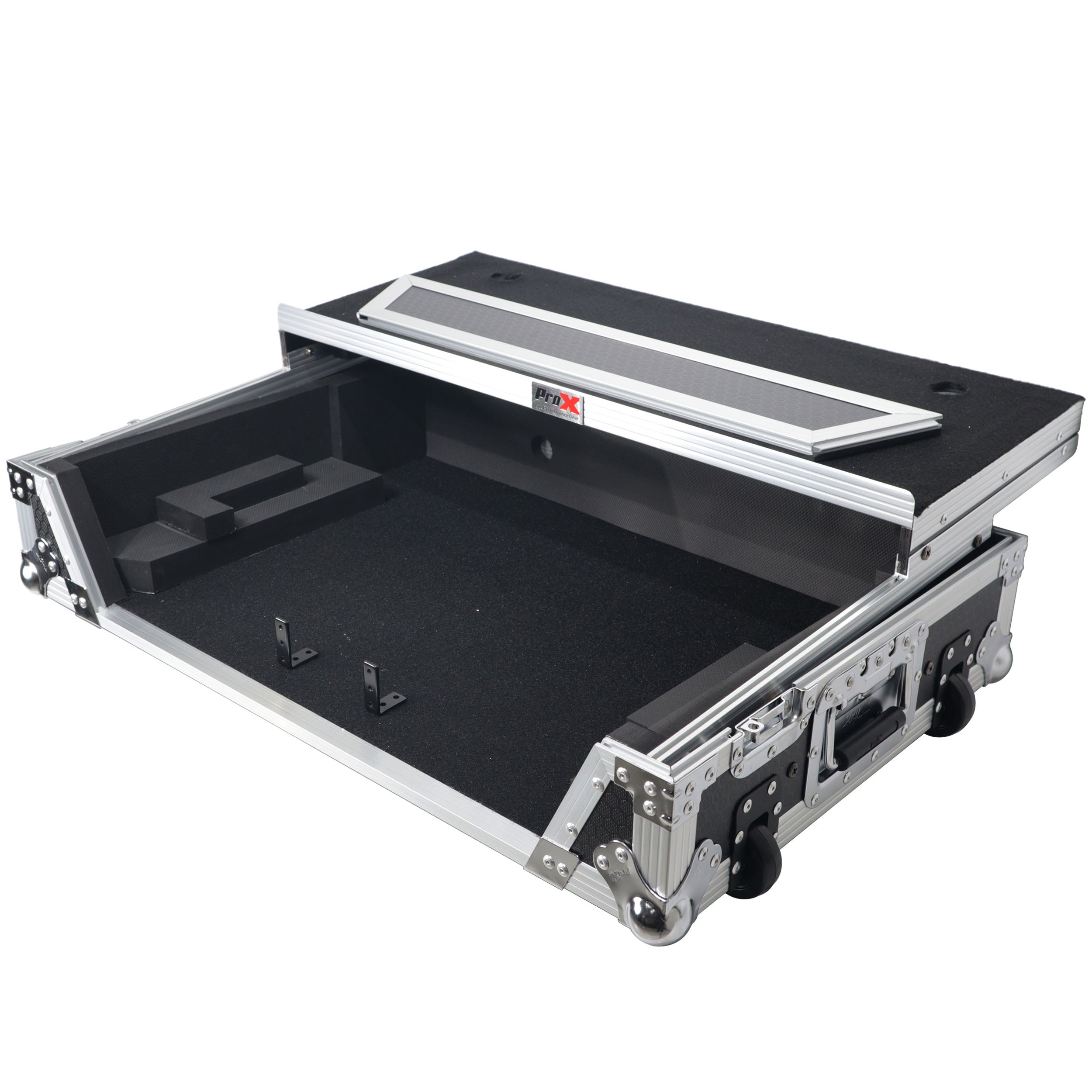 Flight Case For RANE ONE DJ Controller with Sliding Laptop Shelf, 1U Rack, and Wheels