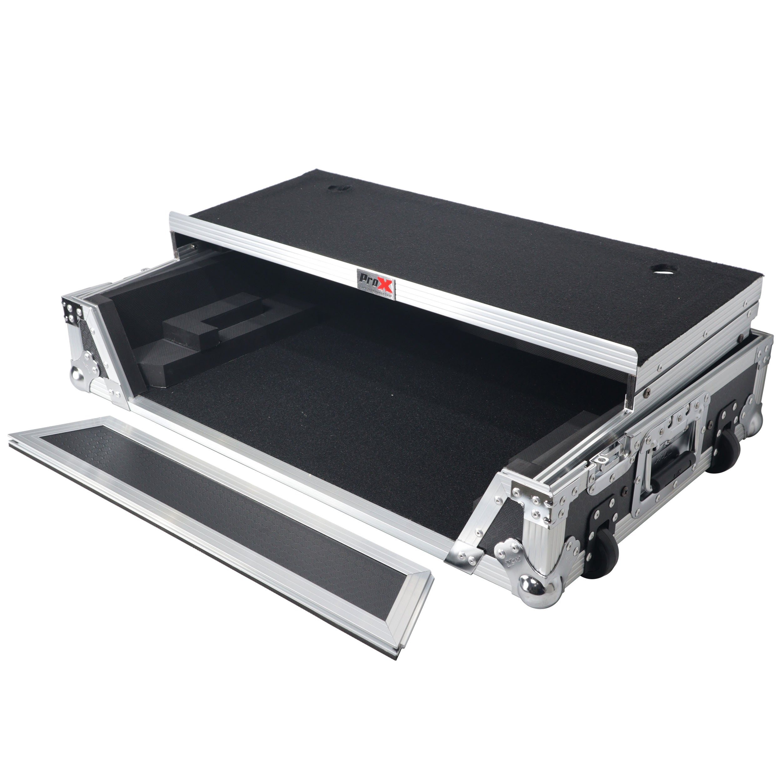 Flight Case For RANE ONE DJ Controller with Sliding Laptop Shelf, 1U Rack, and Wheels