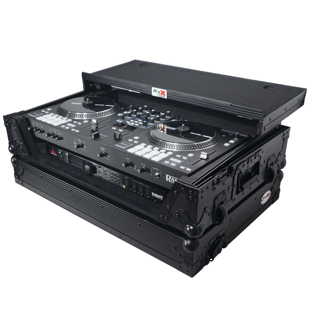 Flight Case For RANE ONE Dj Controller W-Sliding Laptop Shelf & Wheels| Black on Black