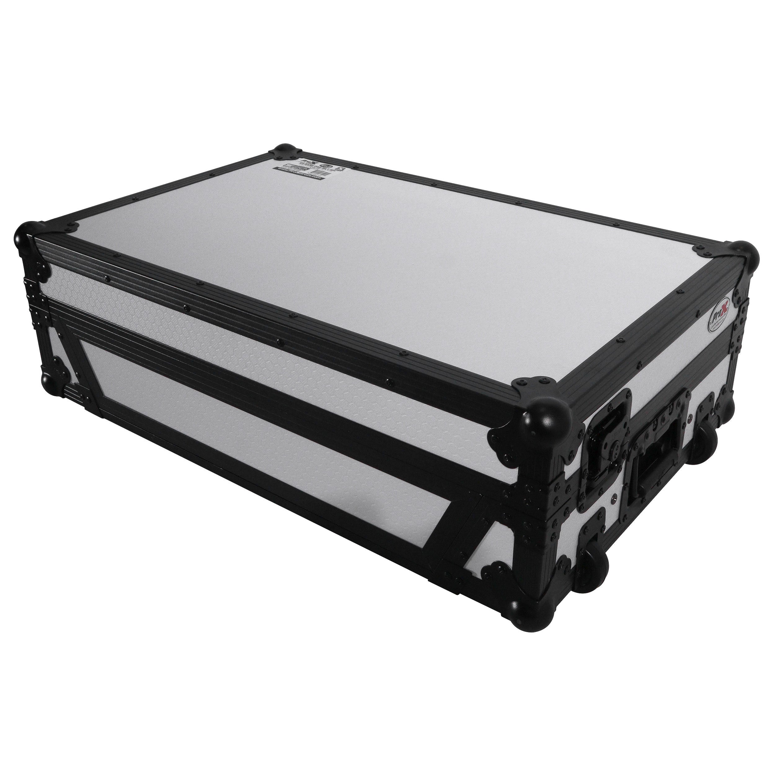 ATA Style Road Case For Rane ONE DJ Controller Limited Edition White Black w/ Sliding Laptop Shelf and Wheels