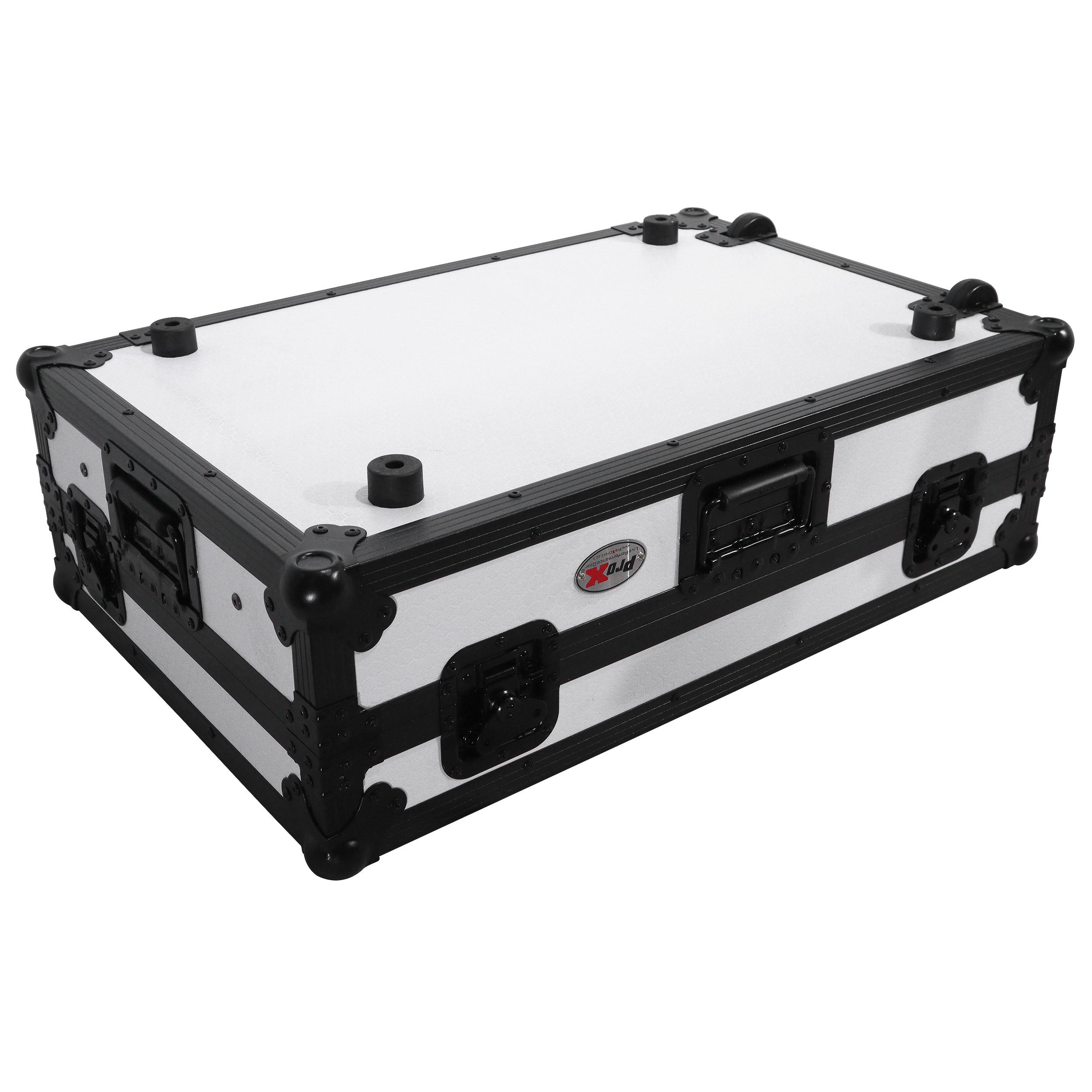 ATA Style Road Case For Rane ONE DJ Controller Limited Edition White Black w/ Sliding Laptop Shelf and Wheels