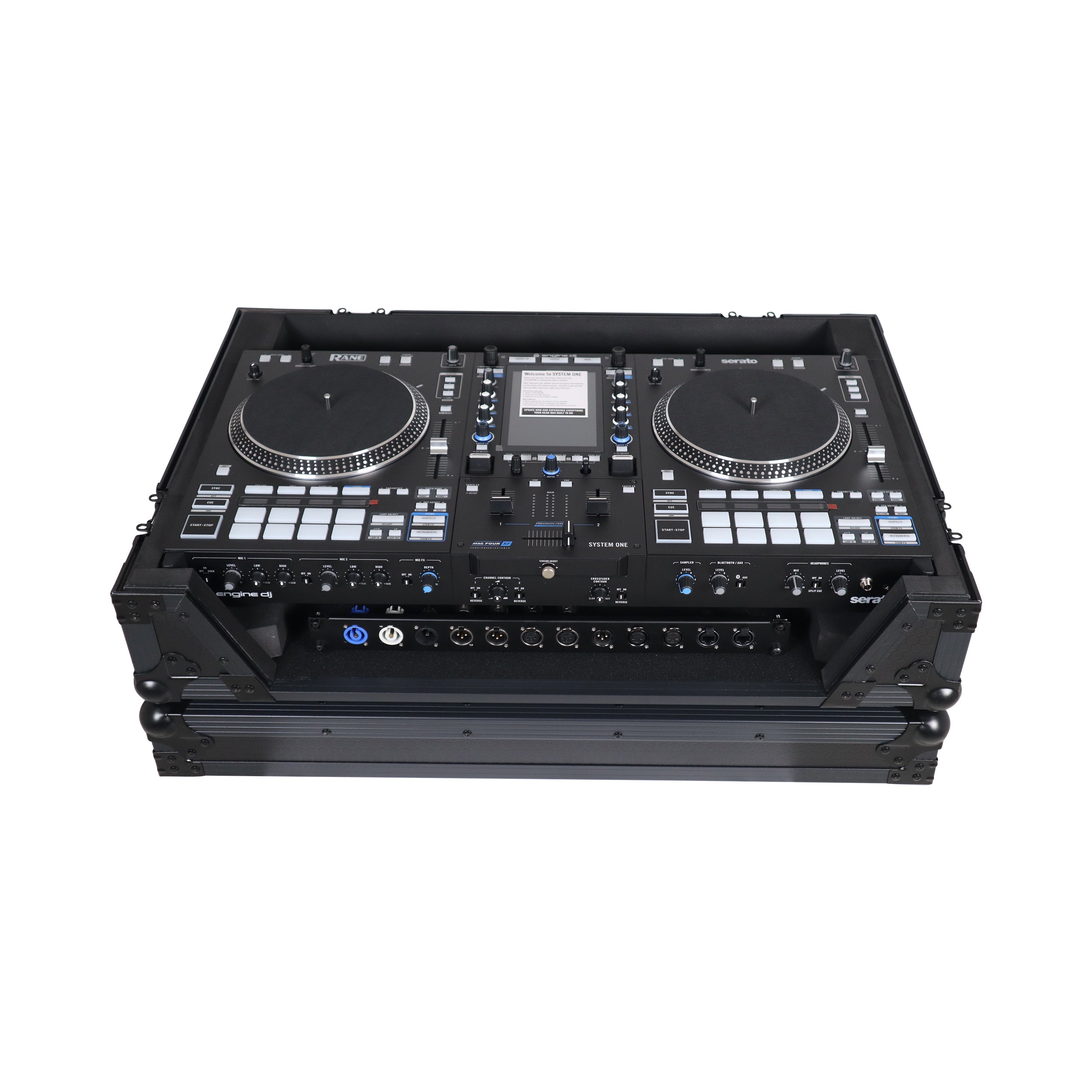 Flight Case For RANE SYSTEM ONE Dj Controller Wheels Black on Black 1U