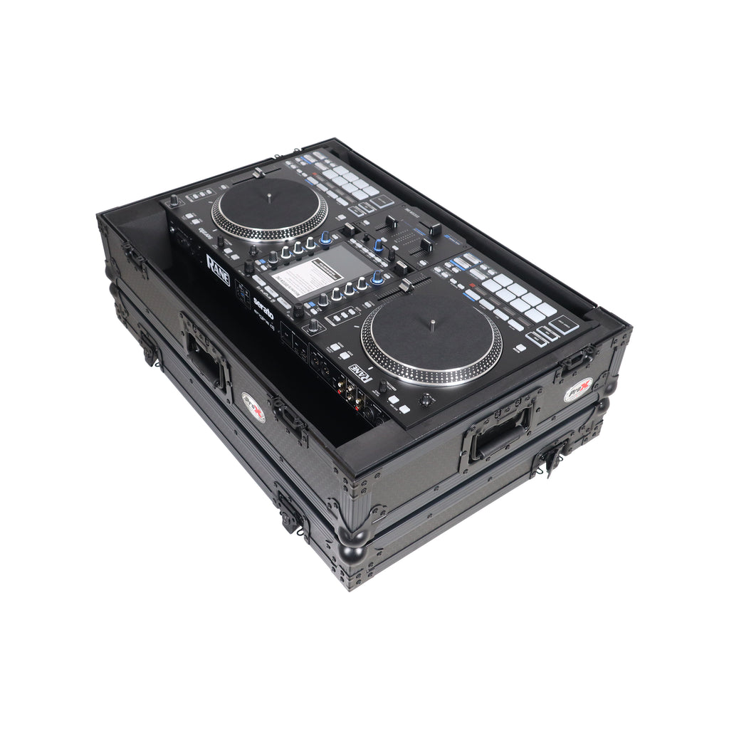 Flight Case For RANE SYSTEM ONE Dj Controller Wheels Black on Black 1U