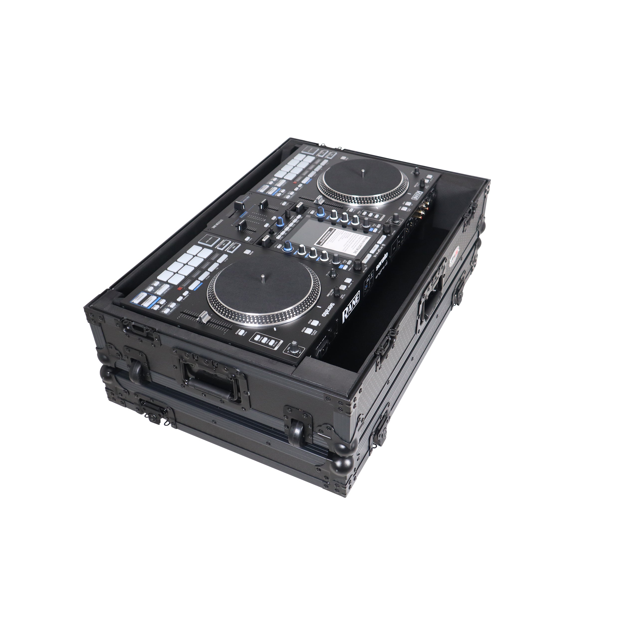 Flight Case For RANE SYSTEM ONE Dj Controller Wheels Black on Black 1U