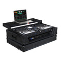 Flight Case For RANE SYSTEM ONE Dj Controller Sliding Laptop Shelf & Wheels Black on Black LED Kit 1U