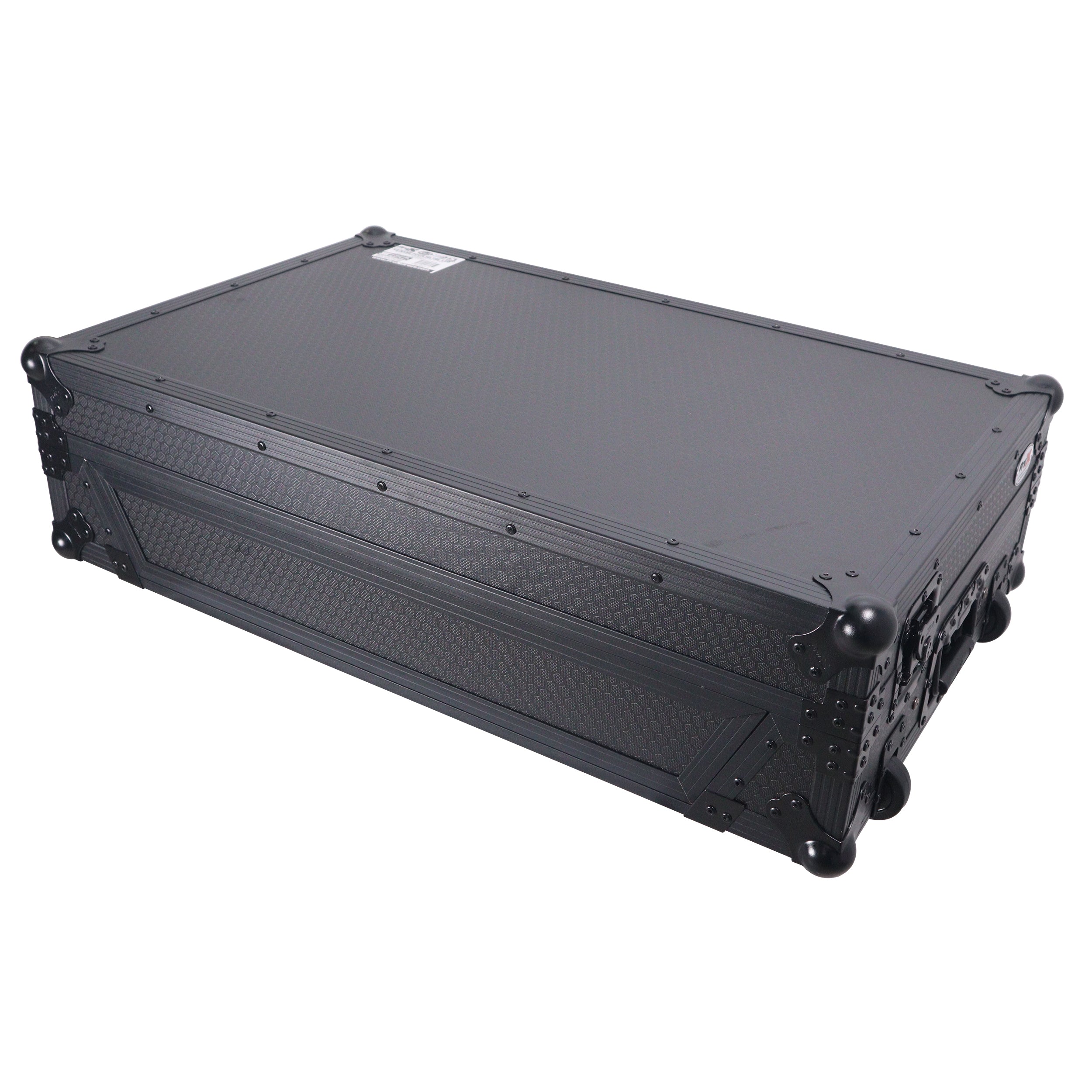 Flight Case For RANE SYSTEM ONE Dj Controller Sliding Laptop Shelf & Wheels Black on Black LED Kit 1U