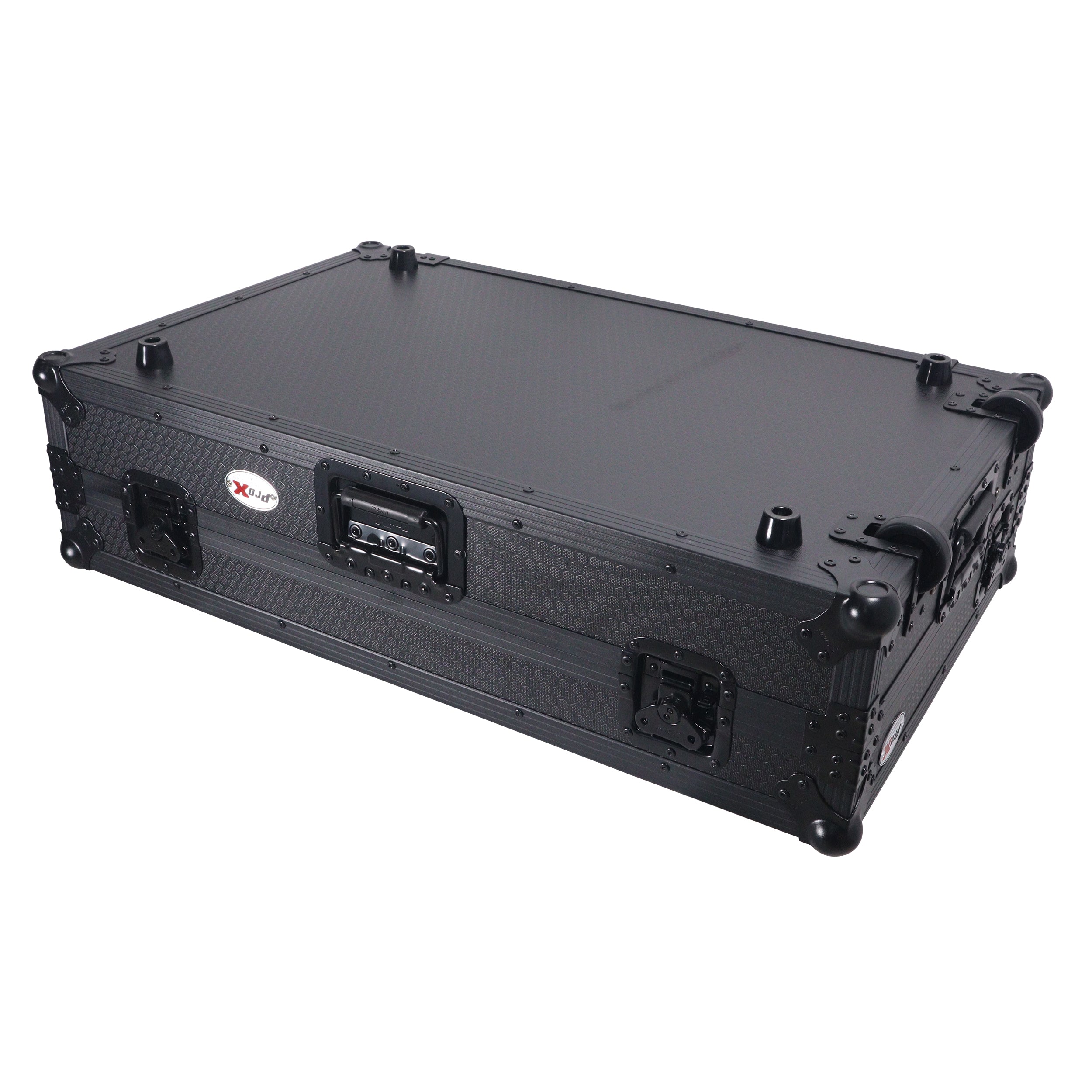 Flight Case For RANE SYSTEM ONE Dj Controller Sliding Laptop Shelf & Wheels Black on Black LED Kit 1U