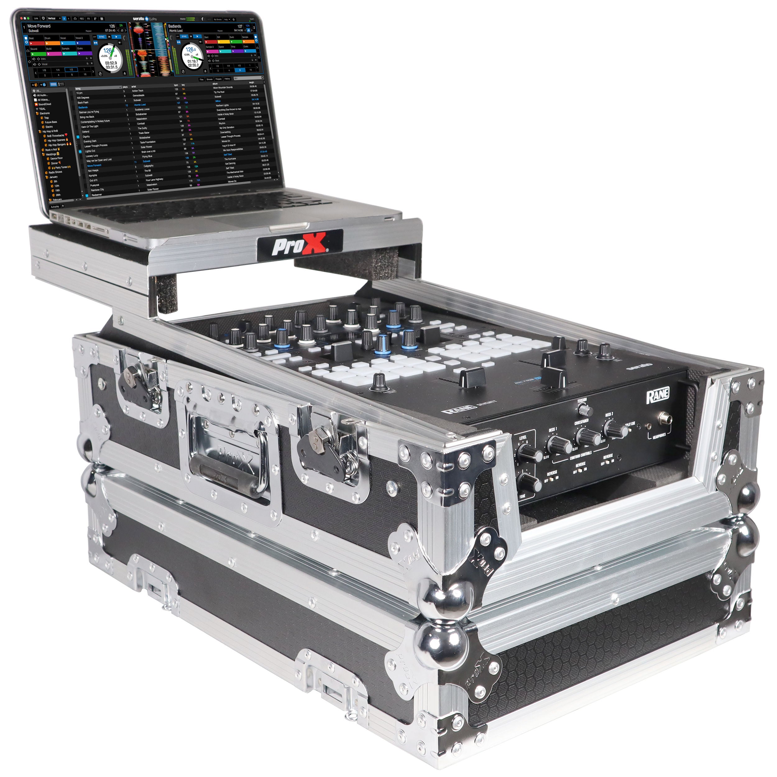 11" DJ Mixer Road Case W/Laptop Shelf for Rane Seventy-Two 72 and Rane Seventy