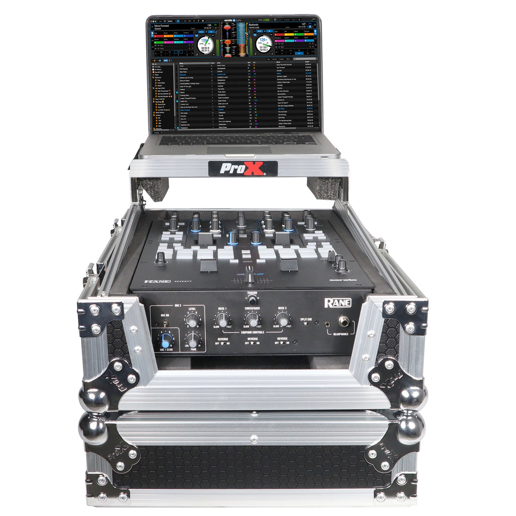 11" DJ Mixer Road Case W/Laptop Shelf for Rane Seventy-Two 72 and Rane Seventy