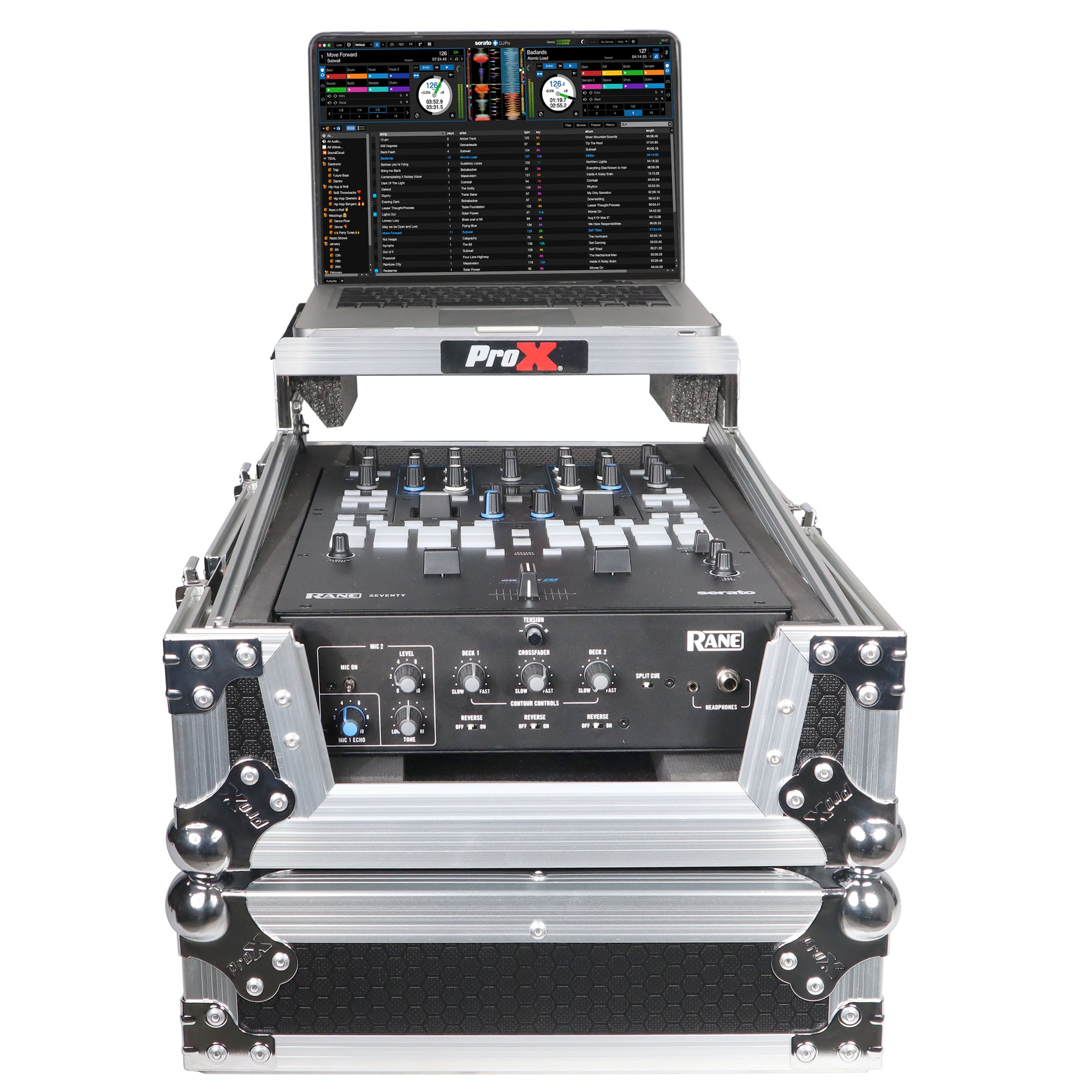 11" DJ Mixer Road Case W/Laptop Shelf for Rane Seventy-Two 72 and Rane Seventy