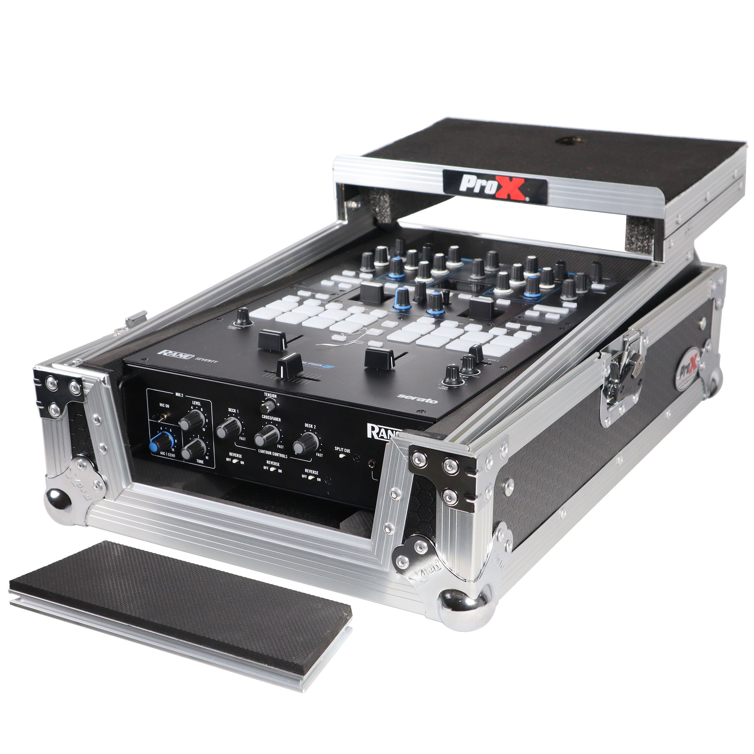 11" DJ Mixer Road Case W/Laptop Shelf for Rane Seventy-Two 72 and Rane Seventy