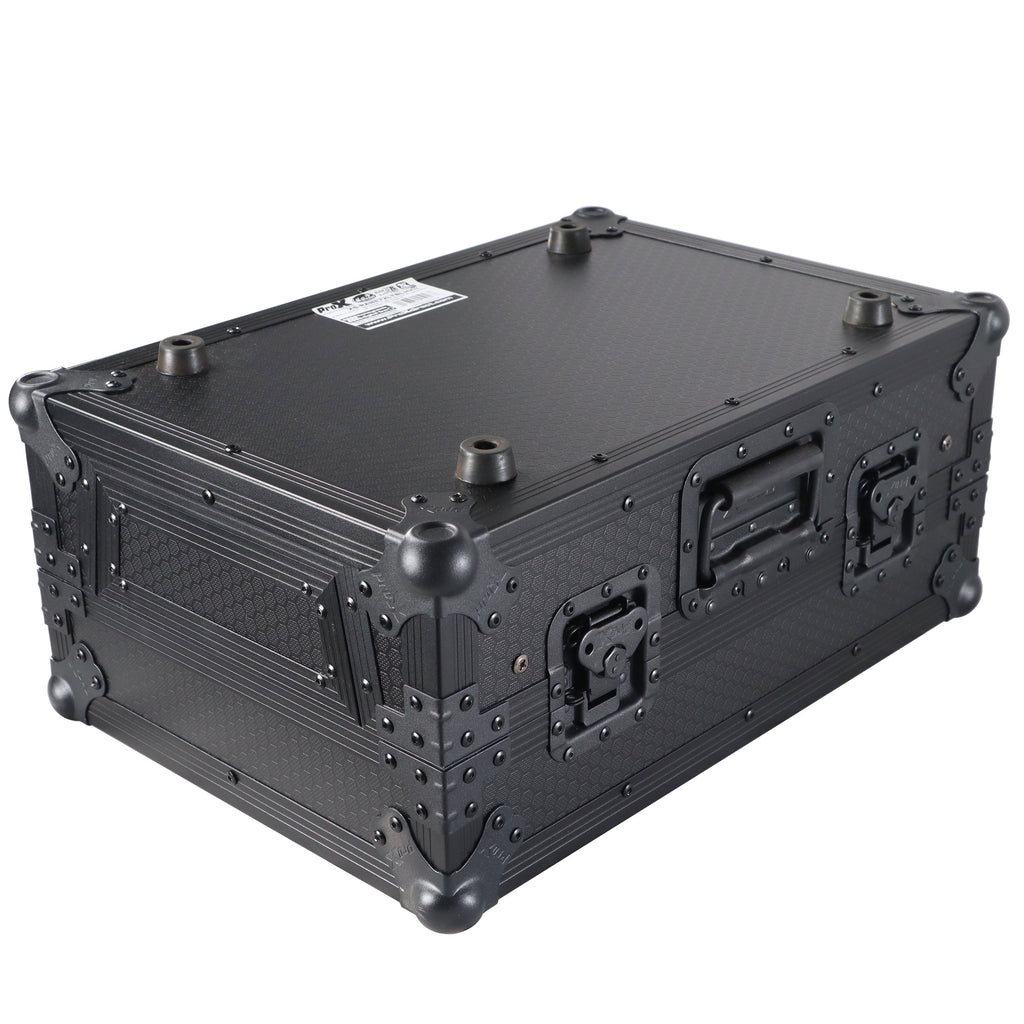11" DJ Mixer Road Case W/Laptop Shelf for Rane Seventy-Two 72 and Rane Seventy (Black on Black)