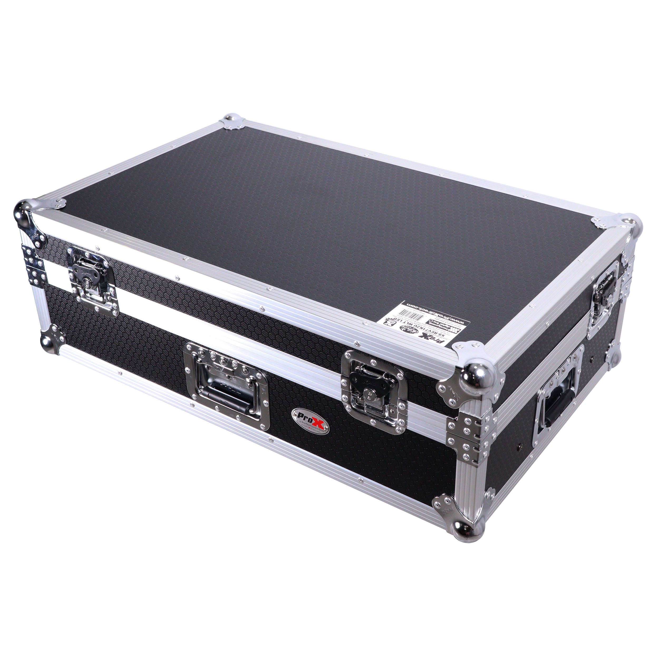 ATA Style Flight Case for Pioneer DDJ-REV7 & DDJ-1000 SRT  DJ Controller with 2U Rack Space Laptop Shelf Wheels LED kit
