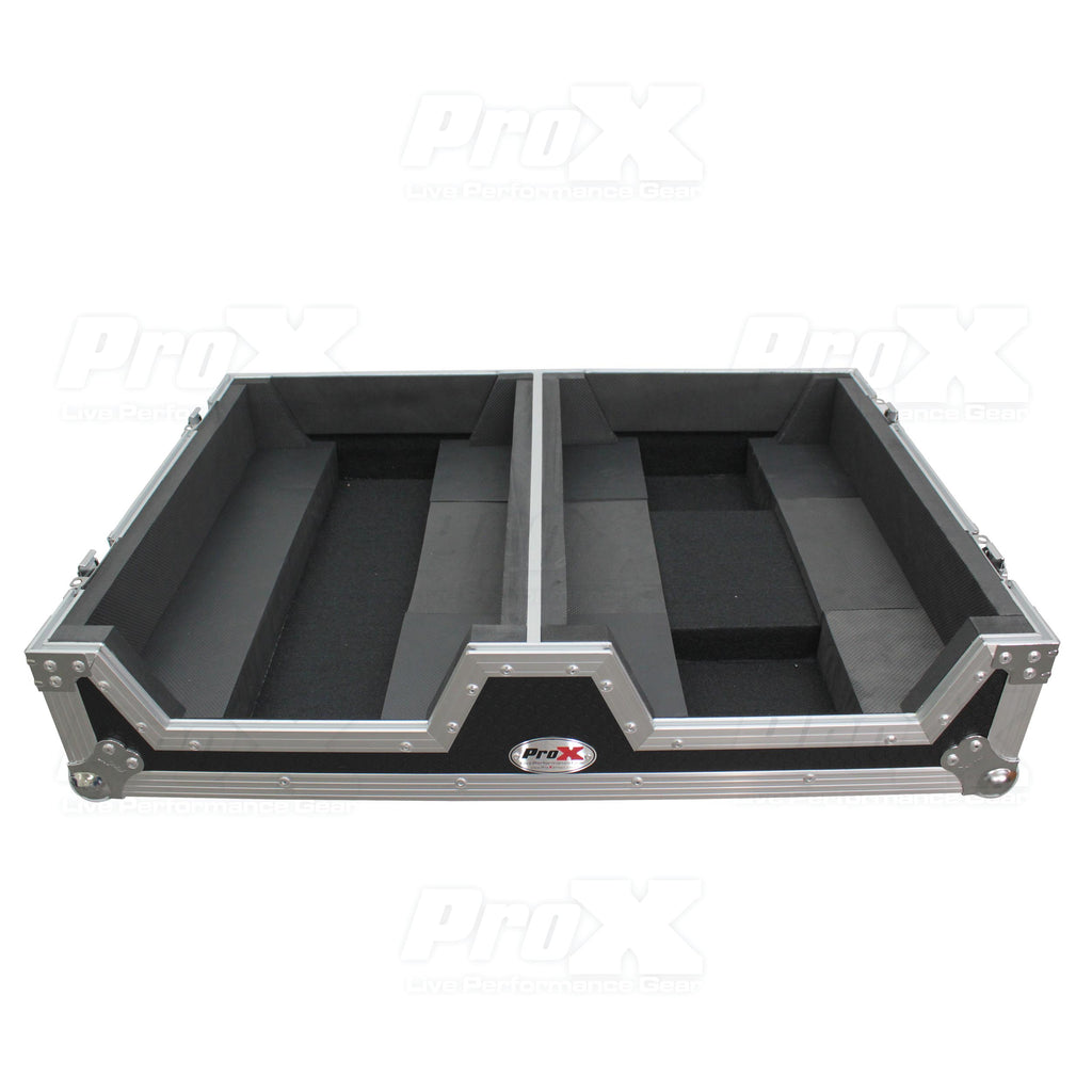 Single CD Player & 12" Mixer Case W/Low Profile Wheels and Retractable Handle