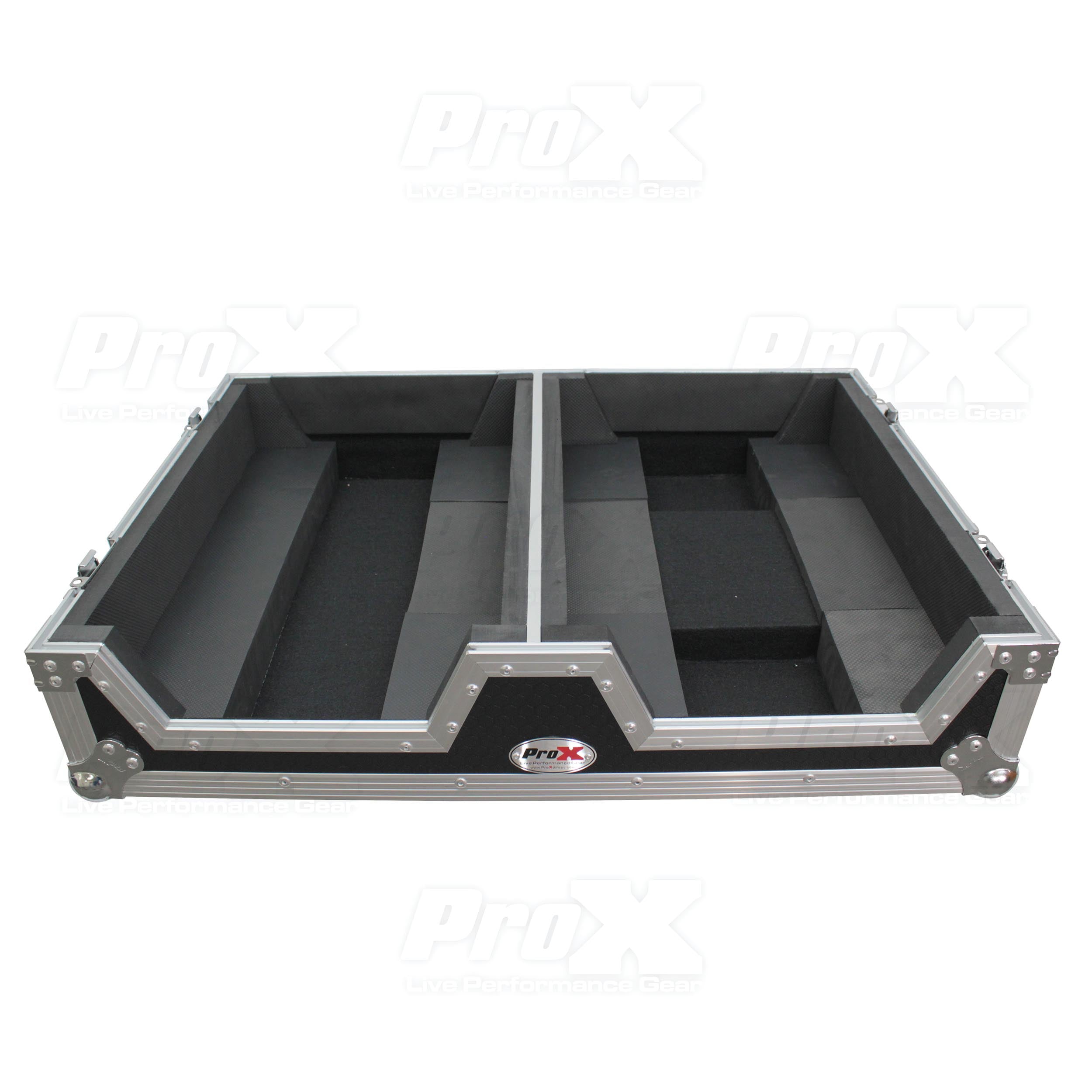 Single CD Player & 12" Mixer Case W/Low Profile Wheels and Retractable Handle