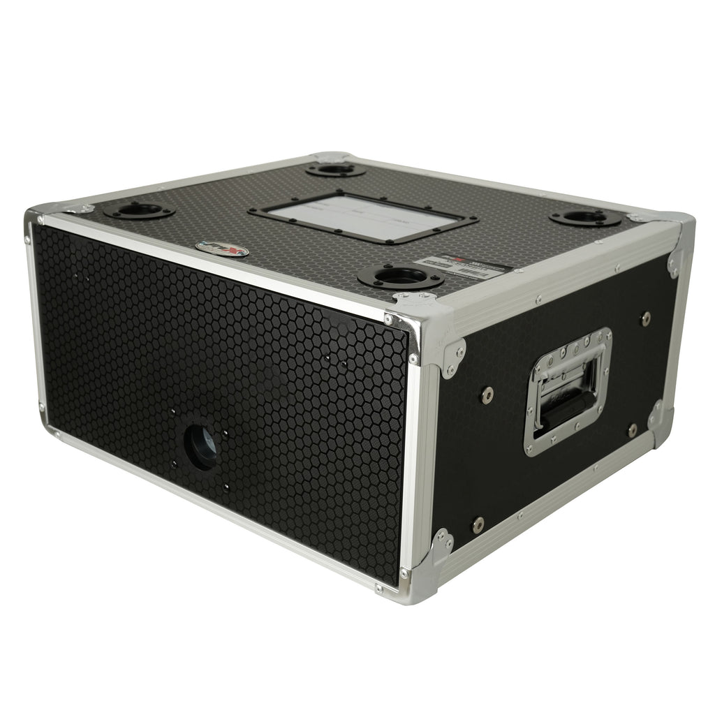 4U Vertical Shockmount Rack Case 14" Depth with Dual Top Sliding Slam Doors