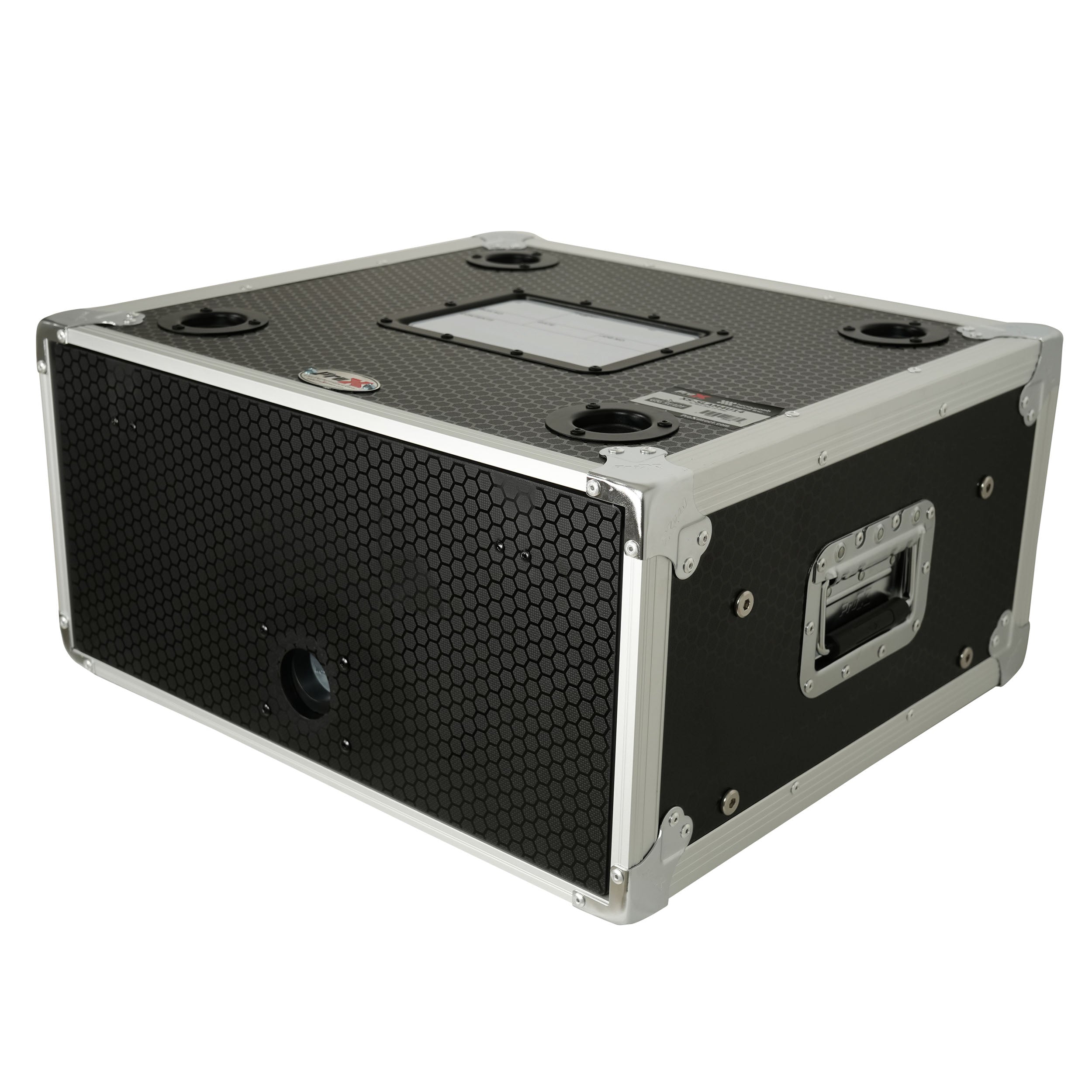 4U Vertical Shockmount Rack Case 14" Depth with Dual Top Sliding Slam Doors