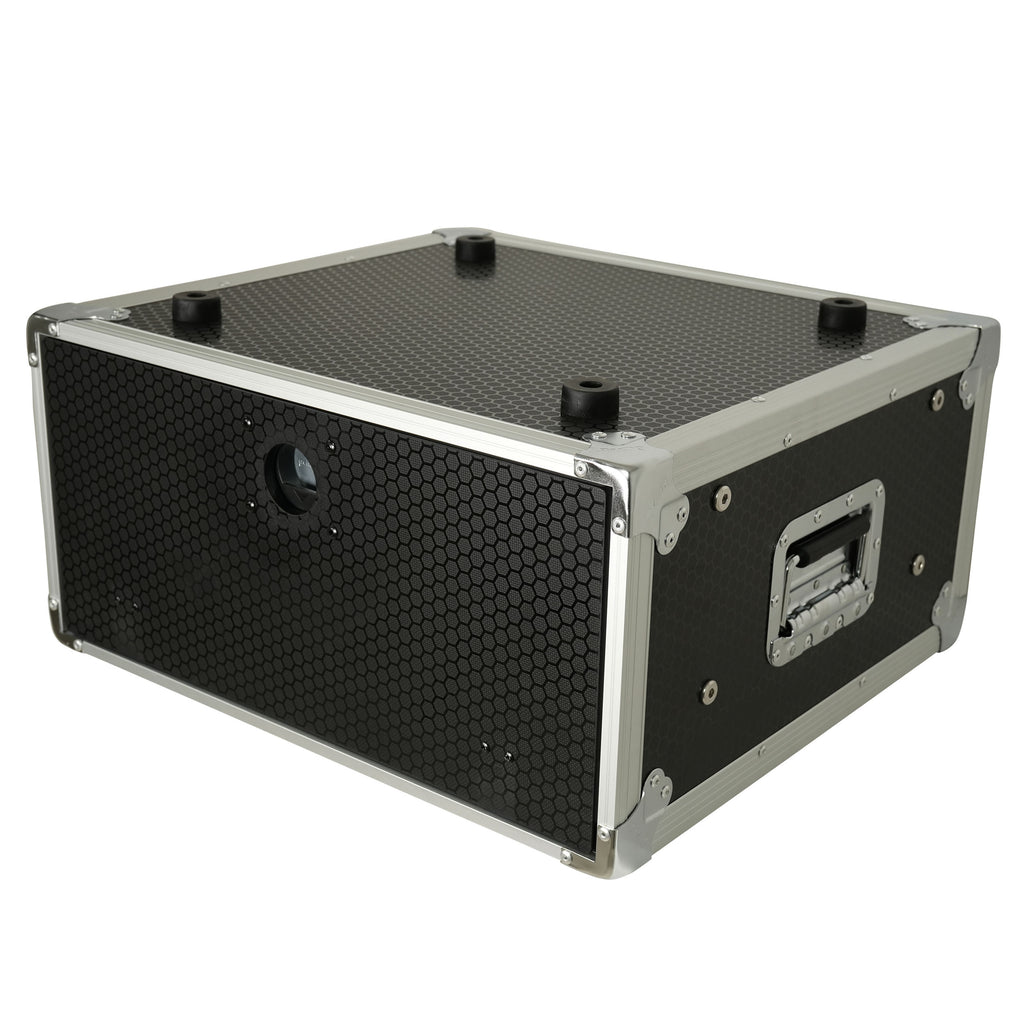 4U Vertical Shockmount Rack Case 14" Depth with Dual Top Sliding Slam Doors