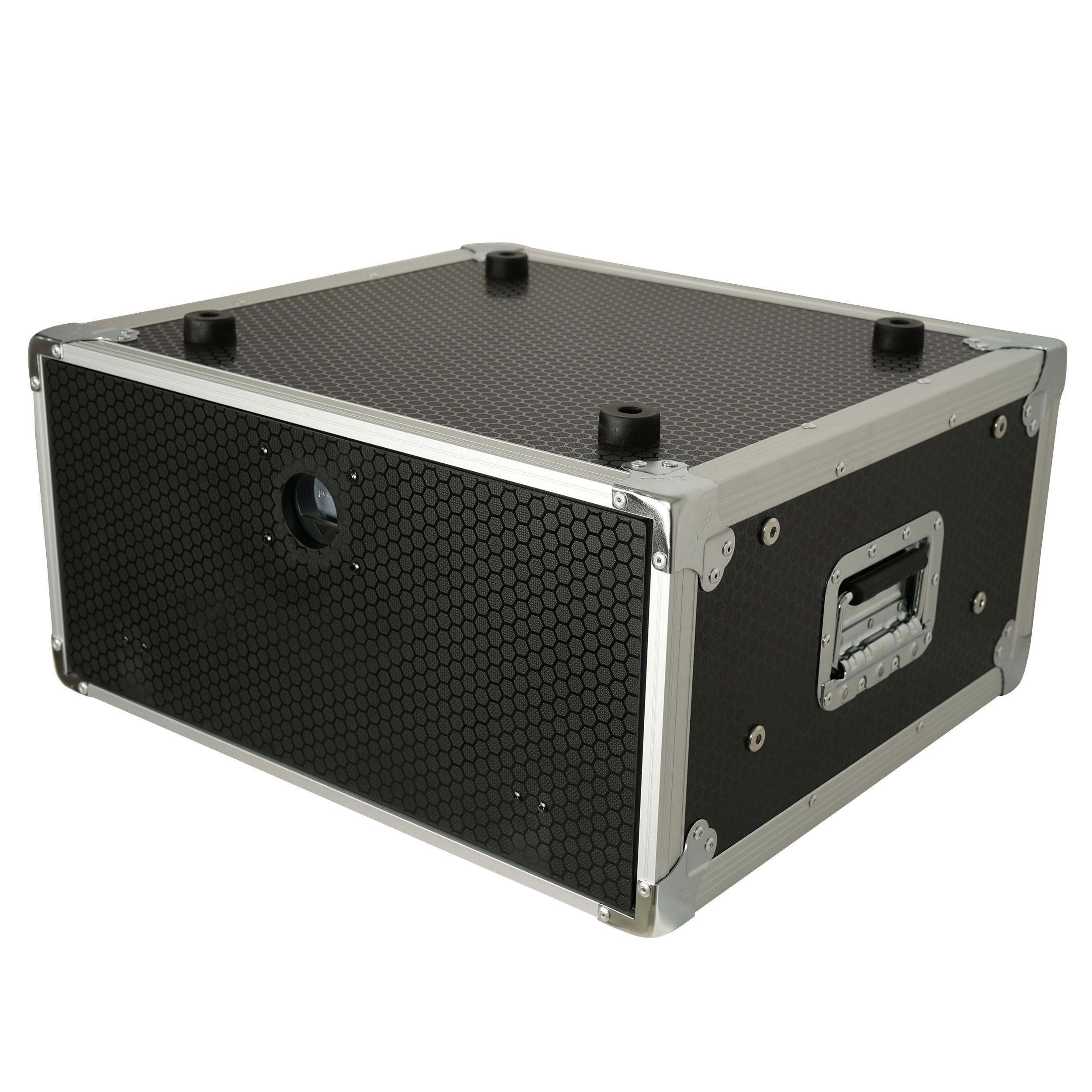 4U Vertical Shockmount Rack Case 14" Depth with Dual Top Sliding Slam Doors