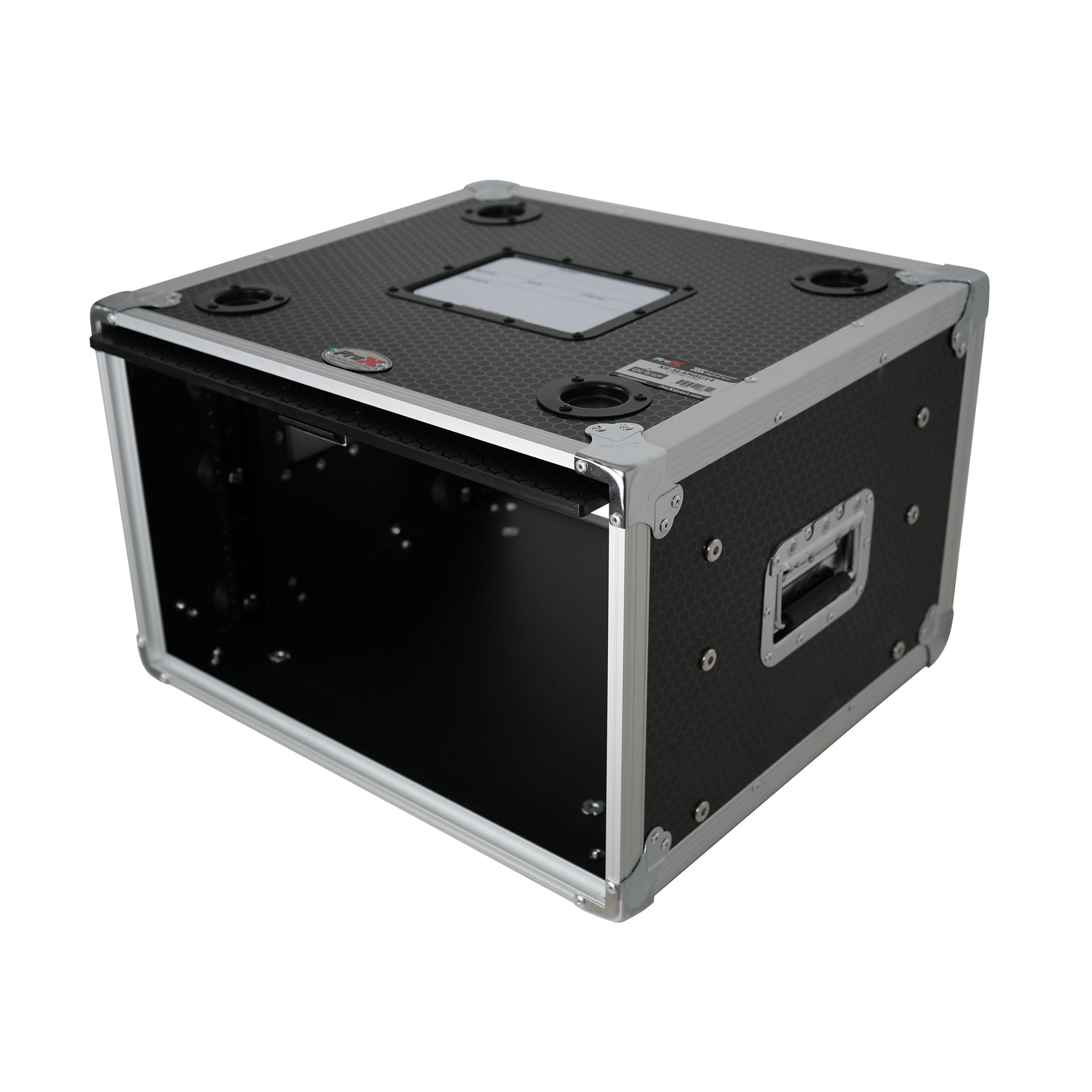 6U Vertical Shockmount Rack Case 14" Depth with Dual Top Sliding Slam Doors