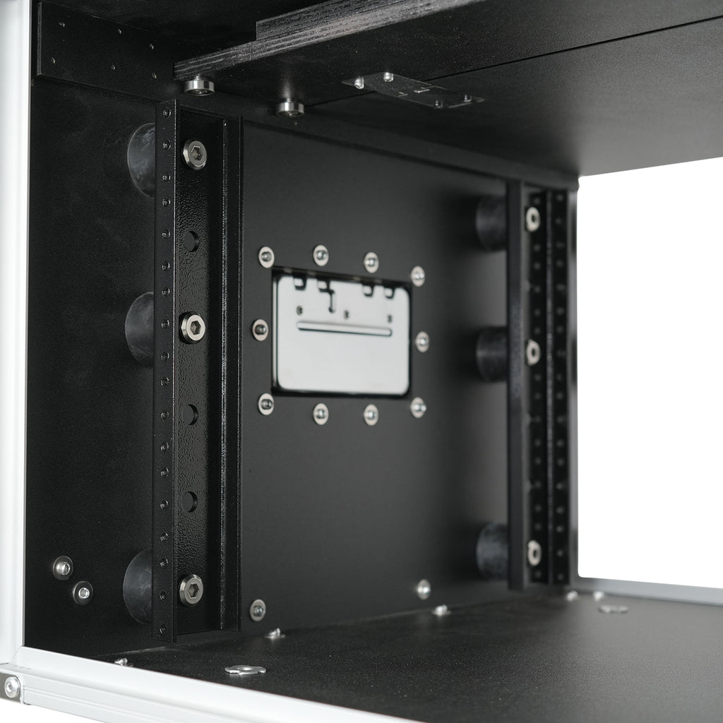 6U Vertical Shockmount Rack Case 14" Depth with Dual Top Sliding Slam Doors
