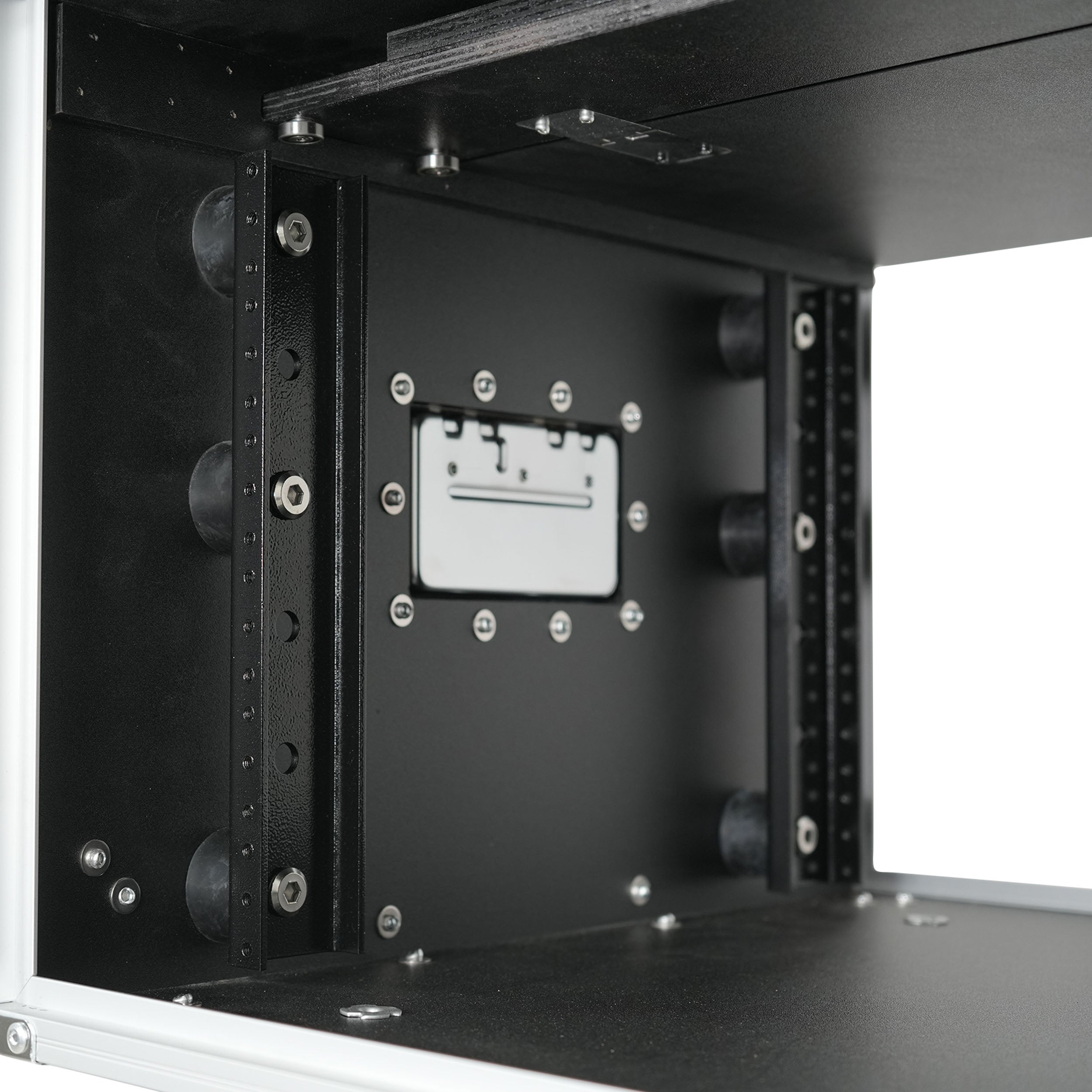 6U Vertical Shockmount Rack Case 14" Depth with Dual Top Sliding Slam Doors