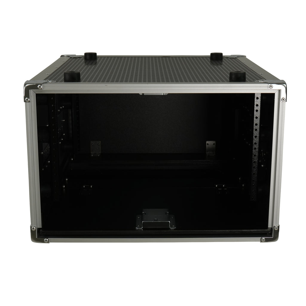 6U Vertical Shockmount Rack Case 20" Depth with Dual Top Sliding Slam Doors