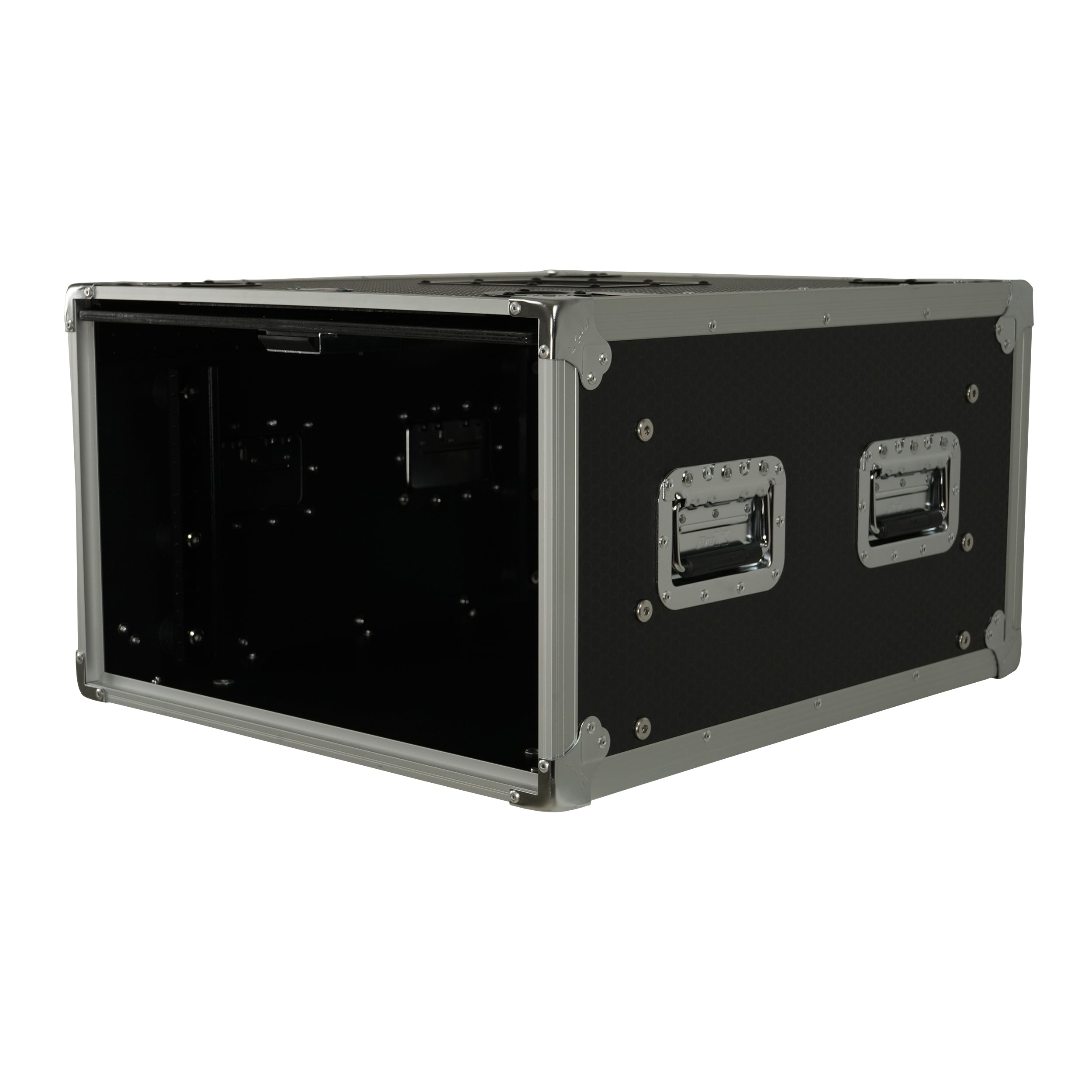 6U Vertical Shockmount Rack Case 20" Depth with Dual Top Sliding Slam Doors