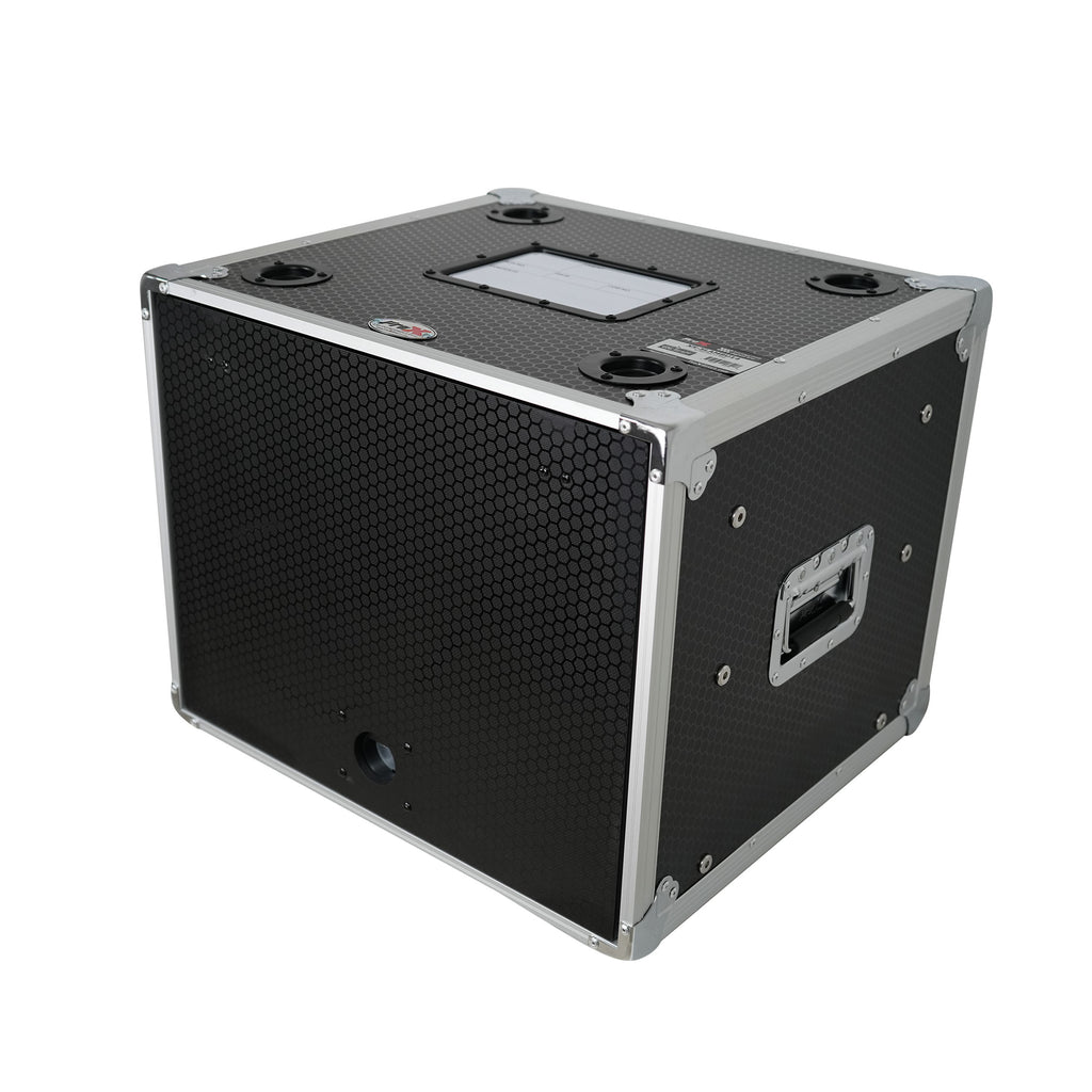 8U Vertical Shockmount Rack Case 14" Depth with Dual Top Sliding Slam Doors