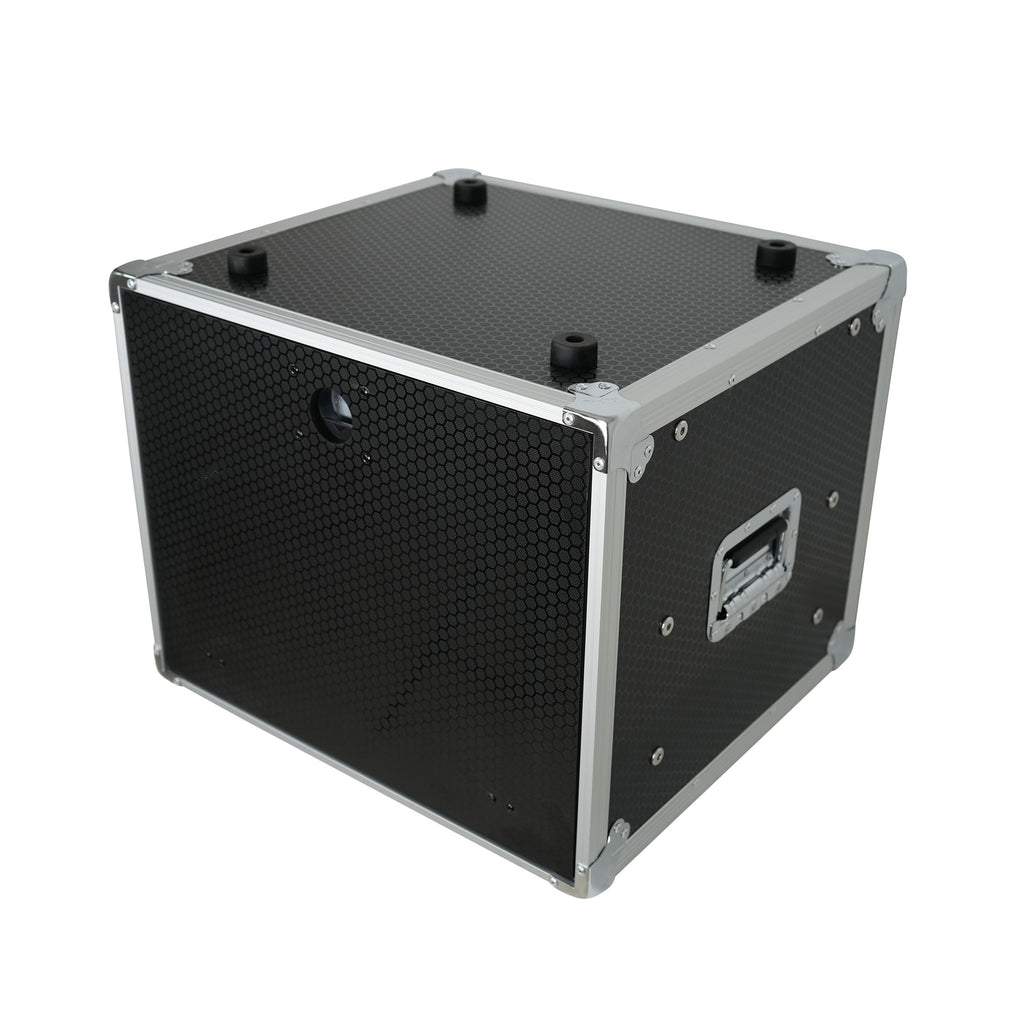 8U Vertical Shockmount Rack Case 14" Depth with Dual Top Sliding Slam Doors