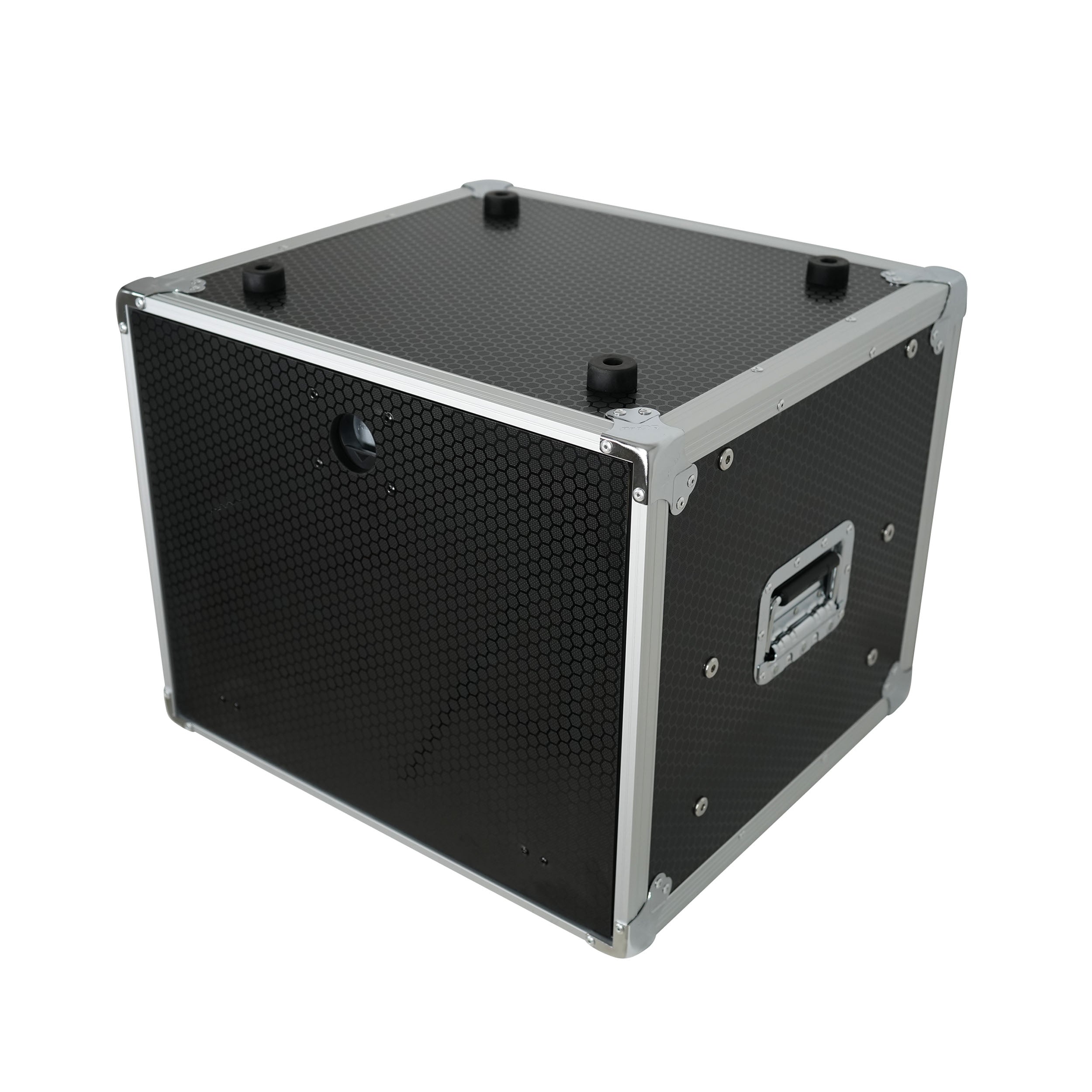 8U Vertical Shockmount Rack Case 14" Depth with Dual Top Sliding Slam Doors