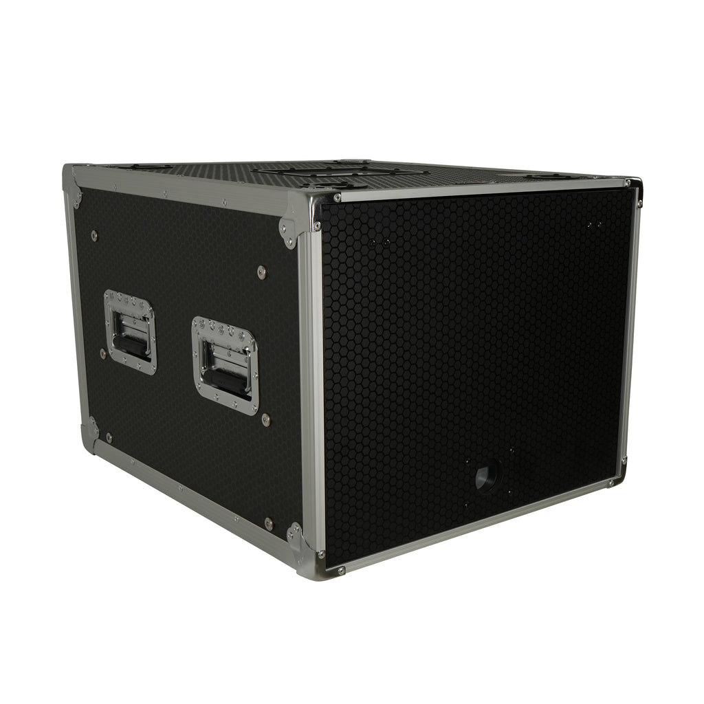 8U Vertical Shockmount Rack Case 20" Depth with Dual Top Sliding Slam Doors