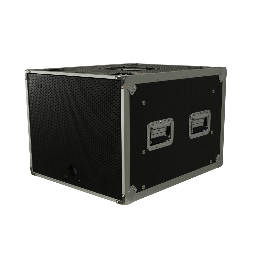 8U Vertical Shockmount Rack Case 20" Depth with Dual Top Sliding Slam Doors