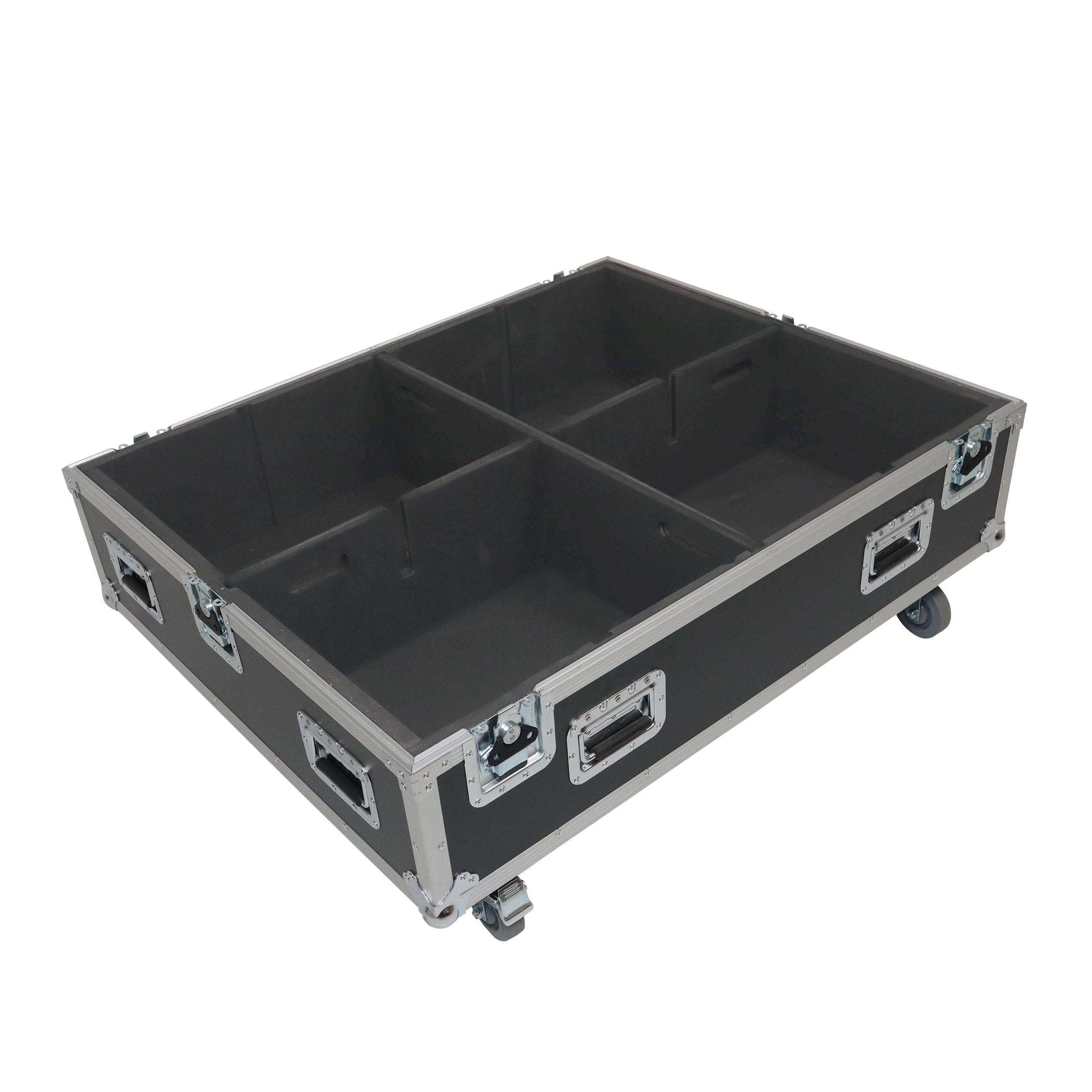 Universal Dual Speaker Flight Case Fits (4) 26x20x15 inch