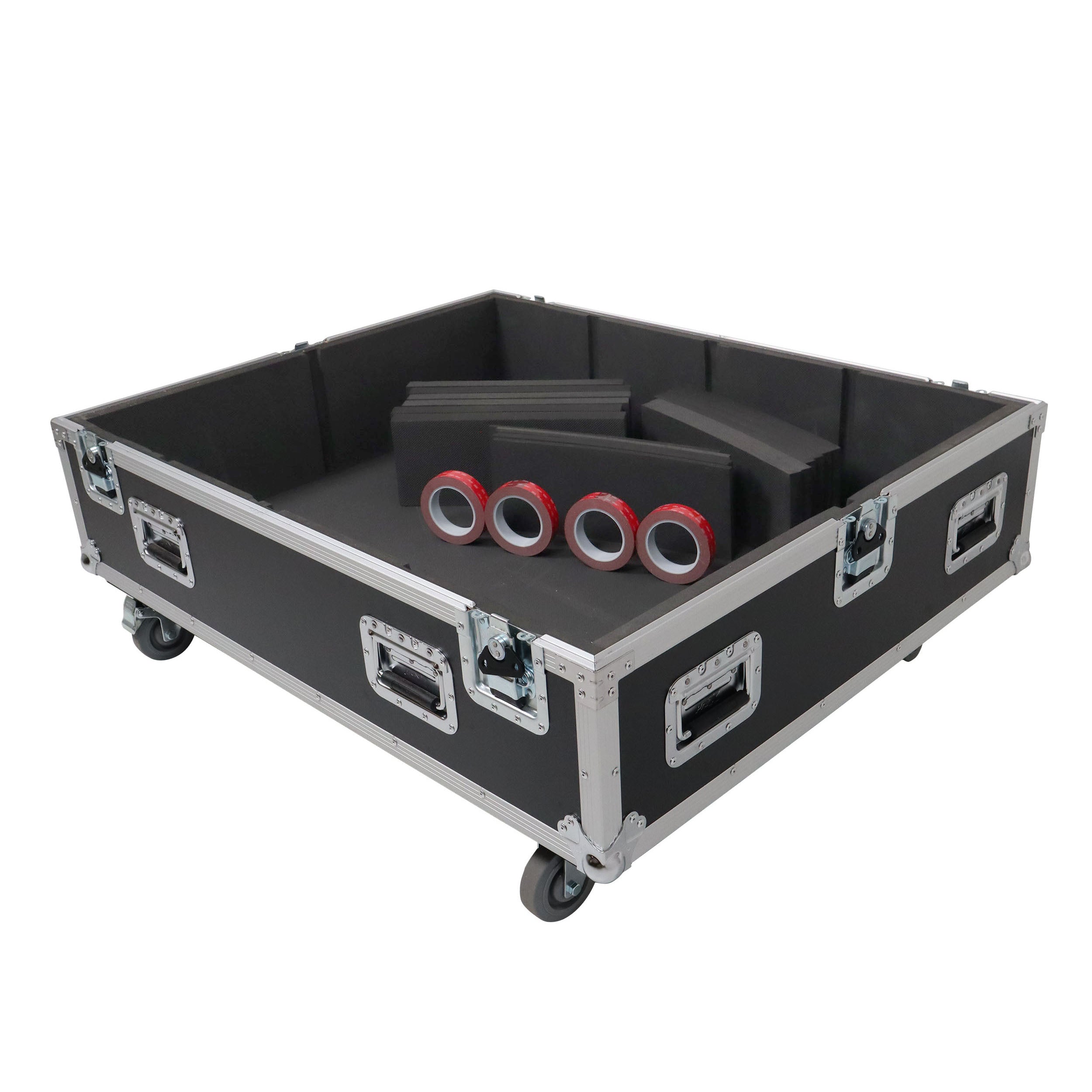 Universal Dual Speaker Flight Case Fits (4) 26x20x15 inch