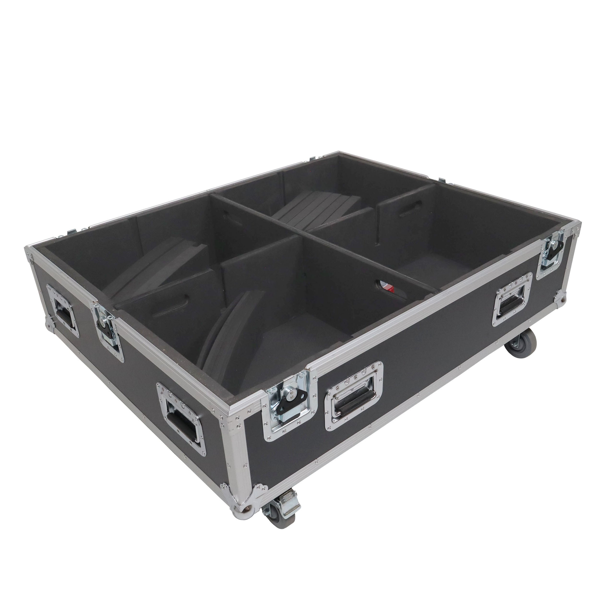 Universal Dual Speaker Flight Case Fits (4) 26x20x15 inch