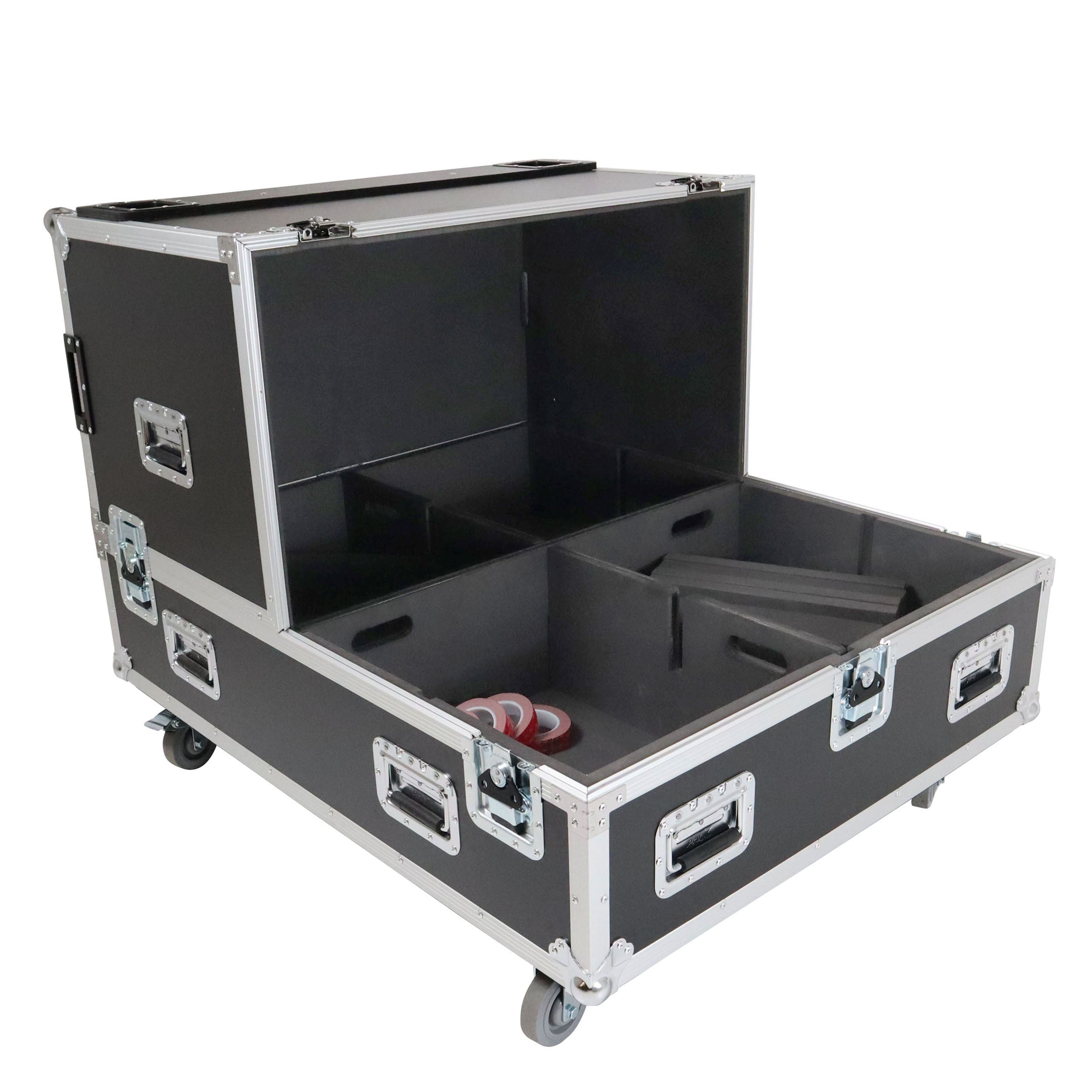 Universal Dual Speaker Flight Case Fits (4) 26x20x15 inch