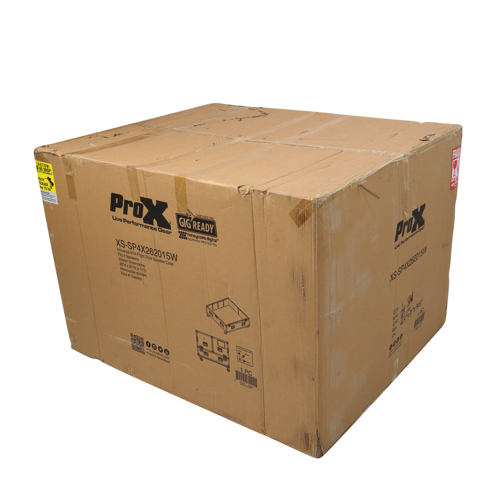 Universal Dual Speaker Flight Case Fits (4) 26x20x15 inch