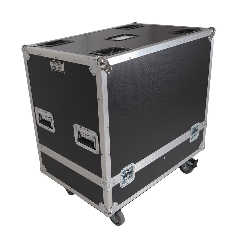 ATA Dual Speaker Flight Case For QSC KC12 Sub 26H x15Wx19L in.