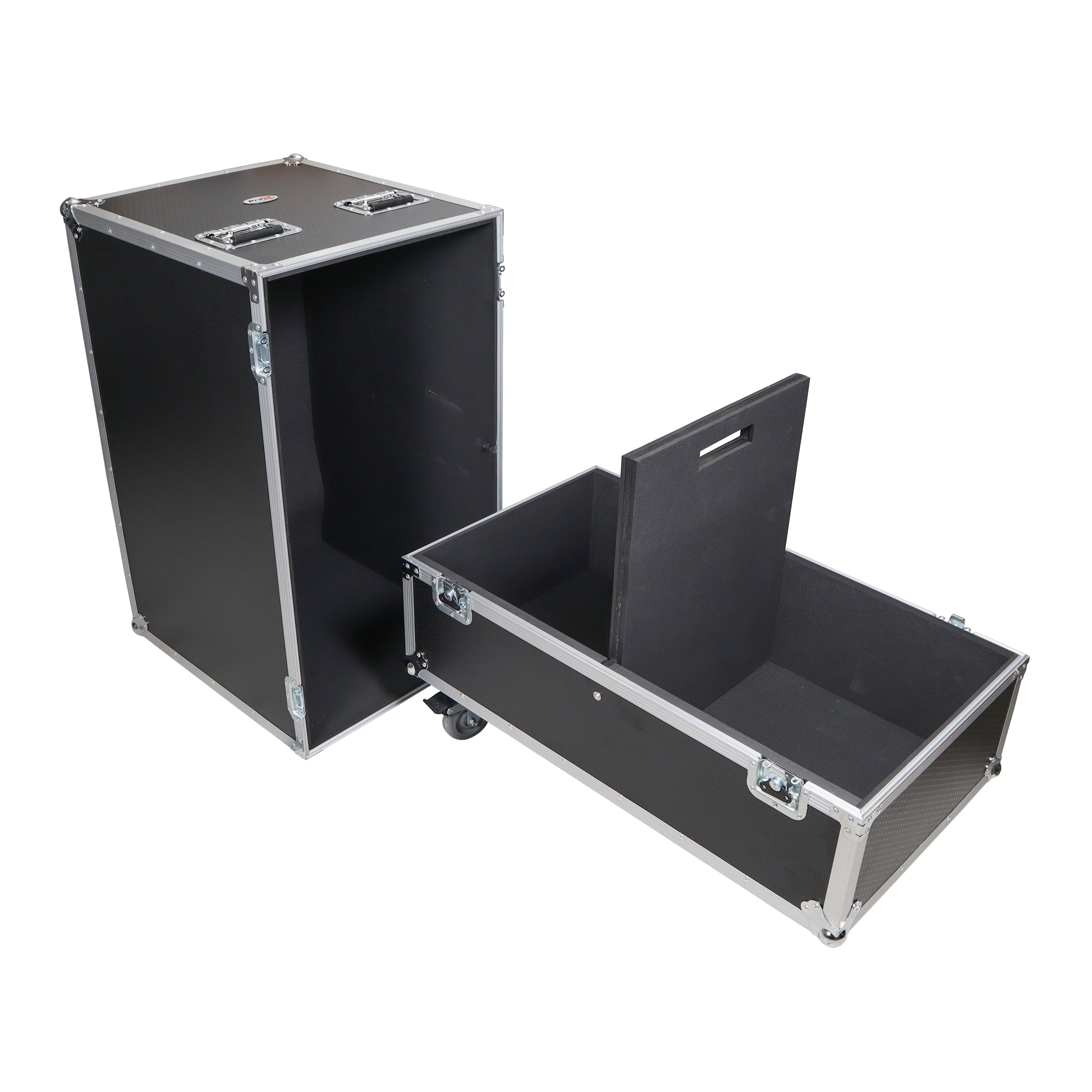 ATA Dual Speaker Flight Case For QSC KW152/RCF TTL 4-A Speakers - 33H x18Wx16L in.