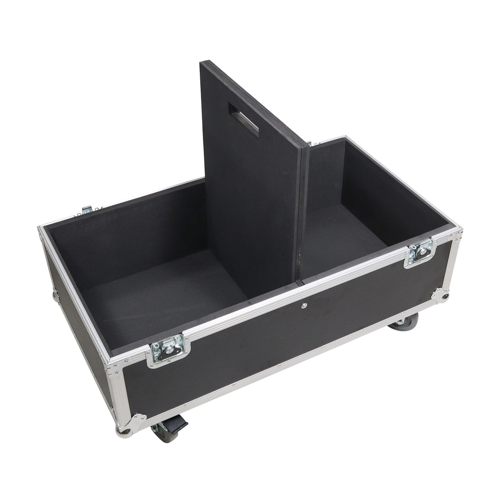 ATA Dual Speaker Flight Case For QSC KW152/RCF TTL 4-A Speakers - 33H x18Wx16L in.