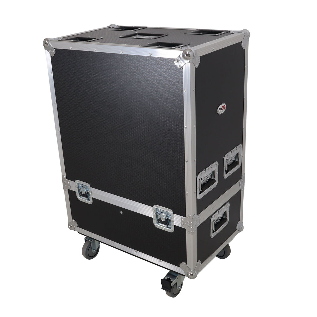 Universal ATA Dual Speaker Flight Case for 2x RCF TTL4 and similar sizes 33"Hx15"Wx12.50"D