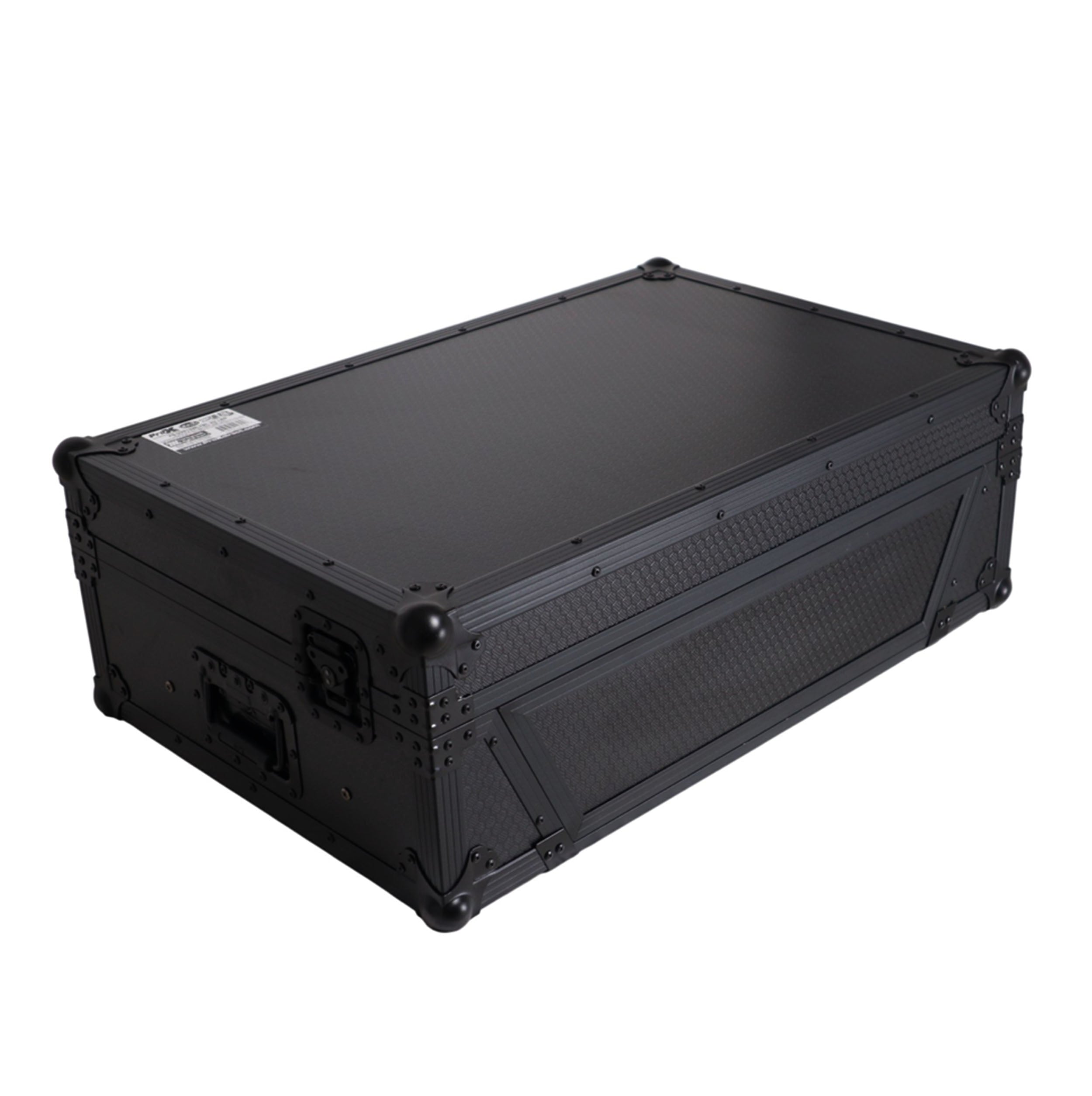 2U Flight Road Case For Pioneer DDJ-FLX10 REV5 REV7 DJ Controller with Laptop Shelf Wheels LED Black Finish